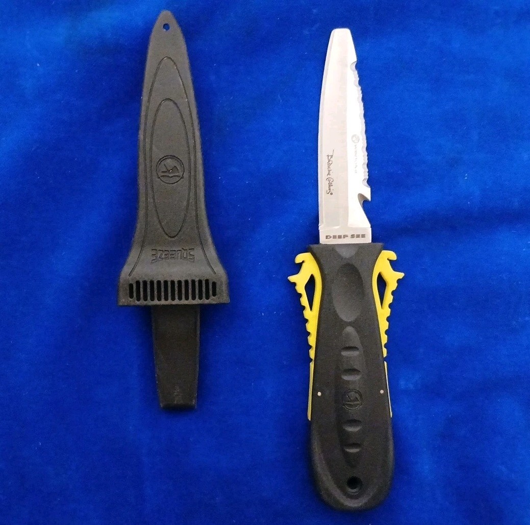 Wenoka 304 S.S. Stainless Steel Squeeze Dive Knife Scuba Diving Watersport