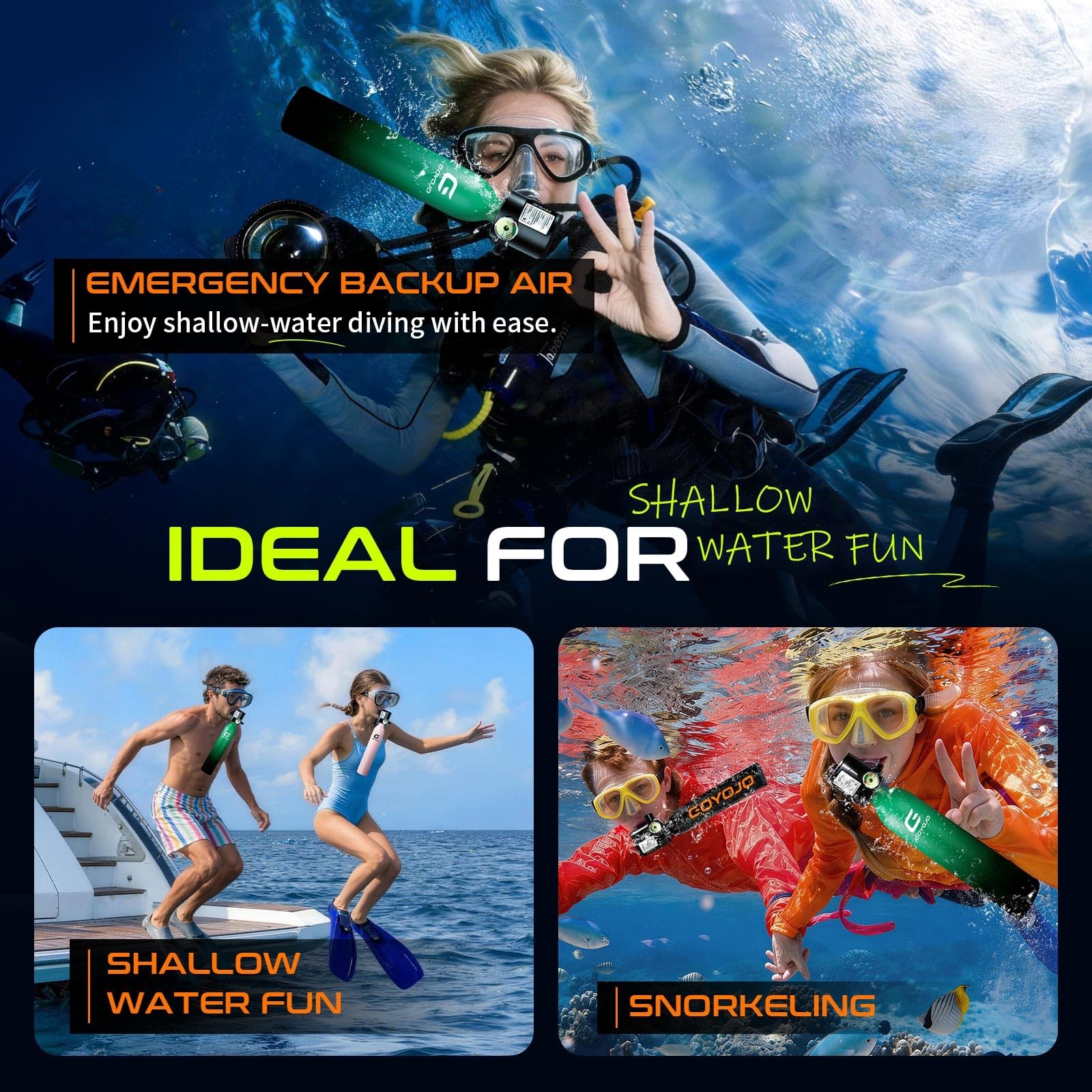 Mini Scuba Tank with DOT Certified, Portable Scuba Diving Kit with Optional S…