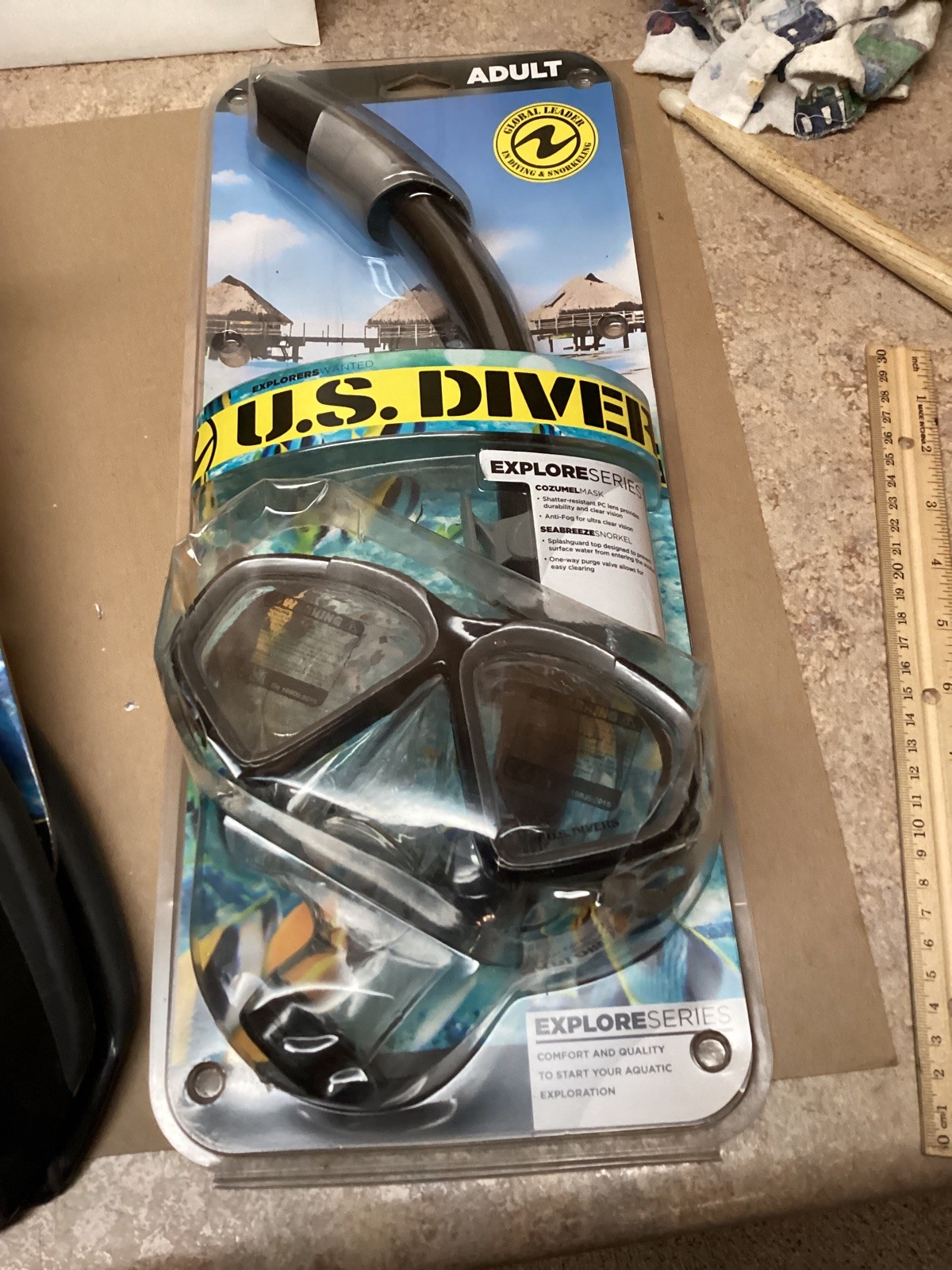New US Divers Travel Swim Fins Explore Goggles &Snorkel Speedo Goggles Men 10-13