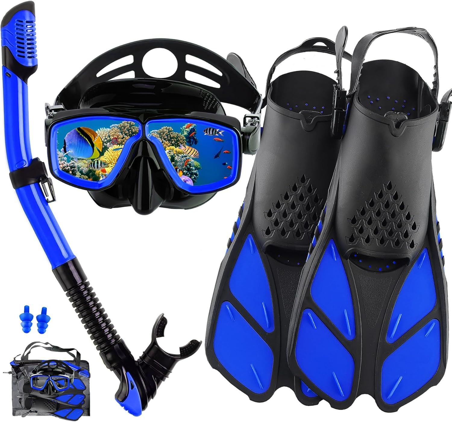 Snorkeling Gear for Adults with Fins Scuba Diving Gear Adult Professional Travel