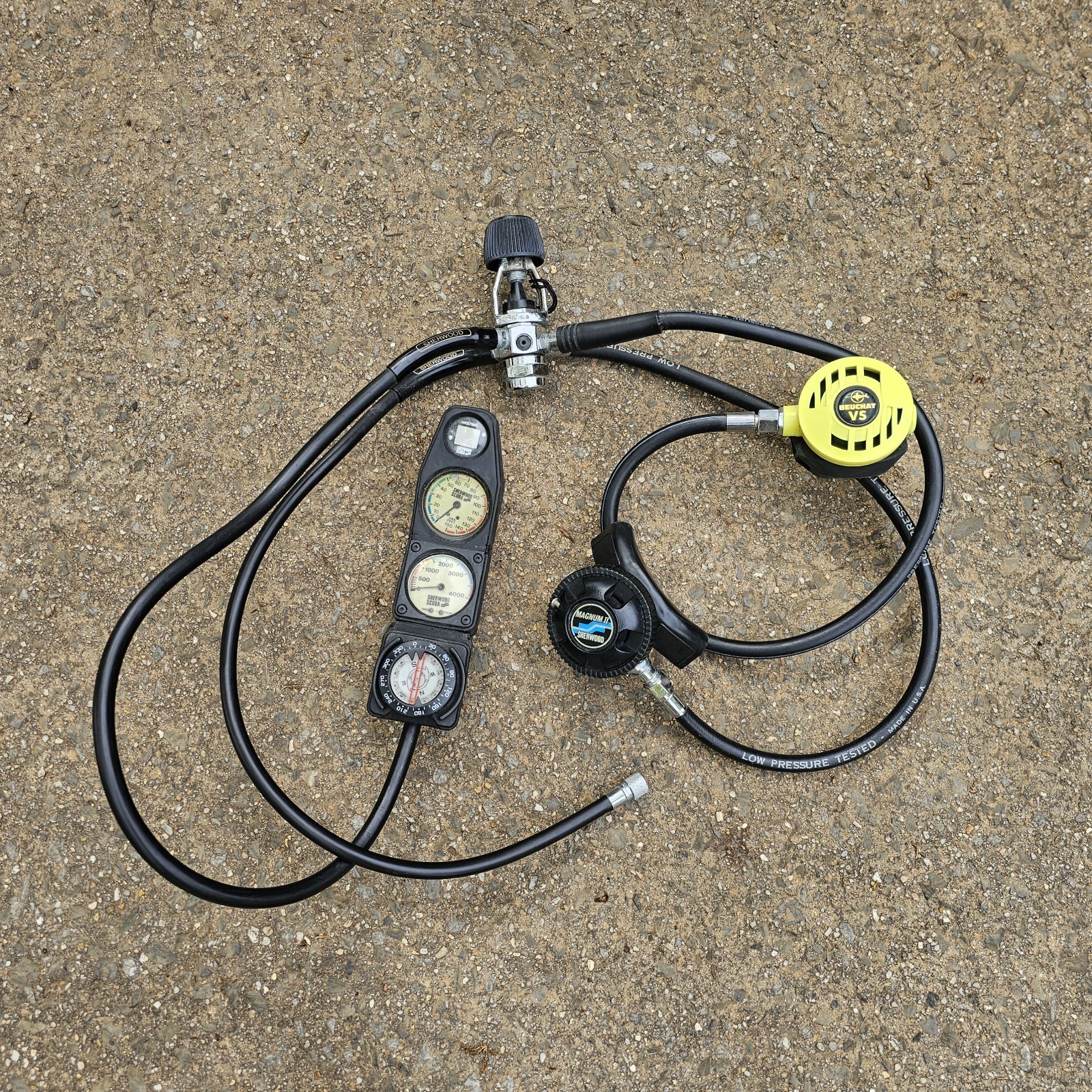 Sherwood Magnum II Scuba Diving Regulator Gauges Set Untested Parts Or Repair