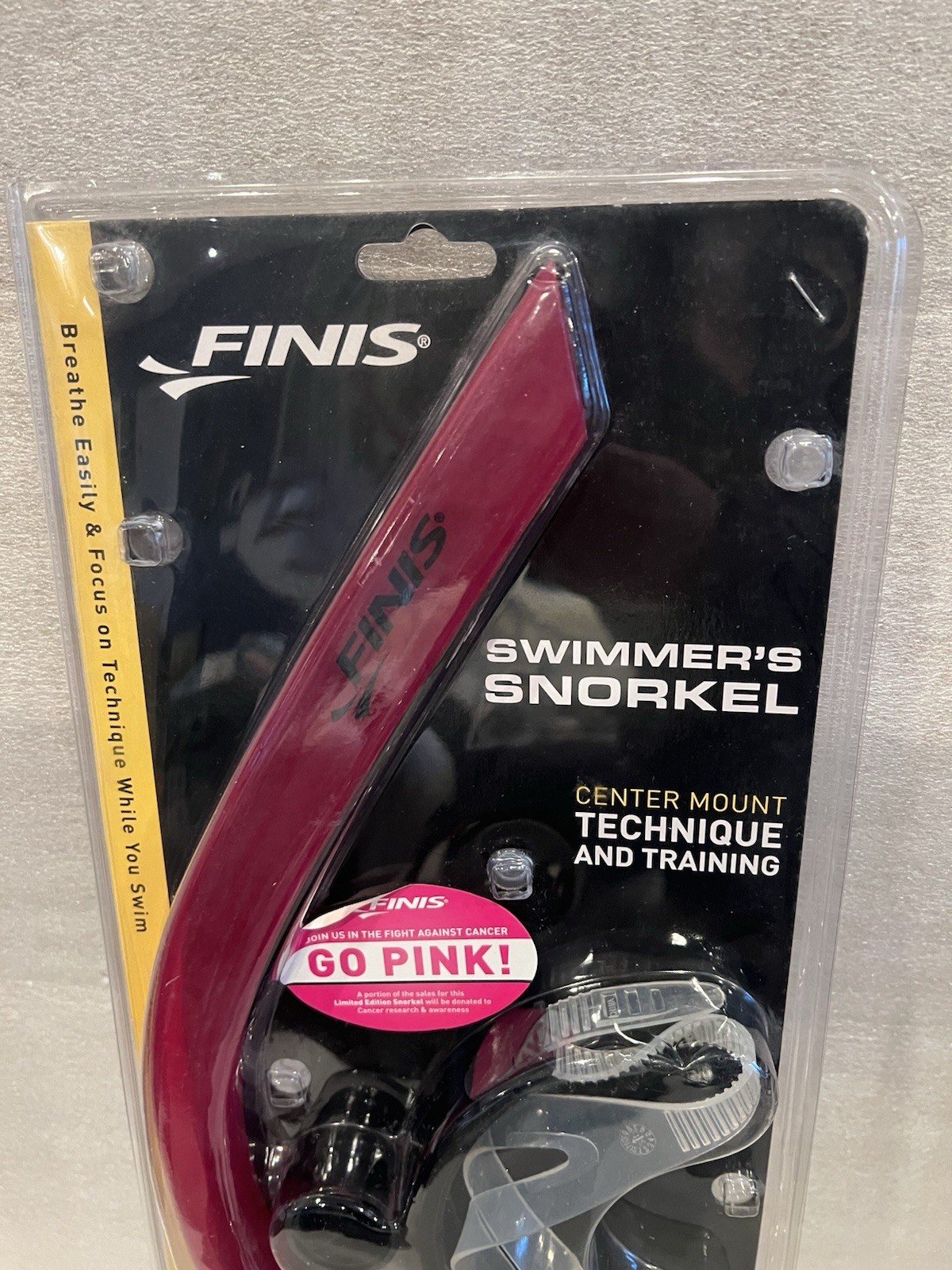 FINIS Original Swimmer’s Snorkel – Center-Mount Design For Swim Training Go Pink