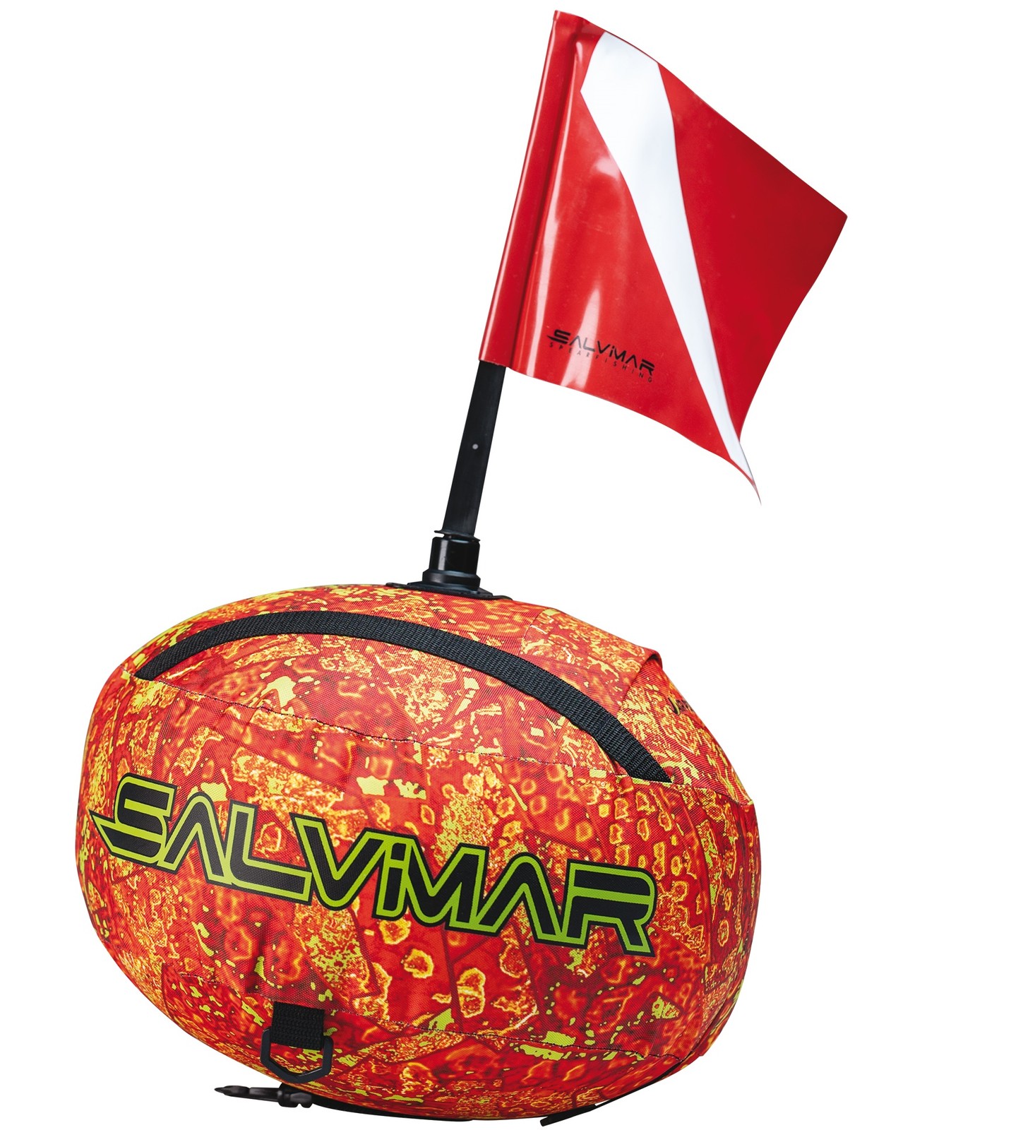 BOA SUB BUOY SPHERE HIGH VISIBILITY WITH INNER TUBE 2 SALVIMAR FLAGS