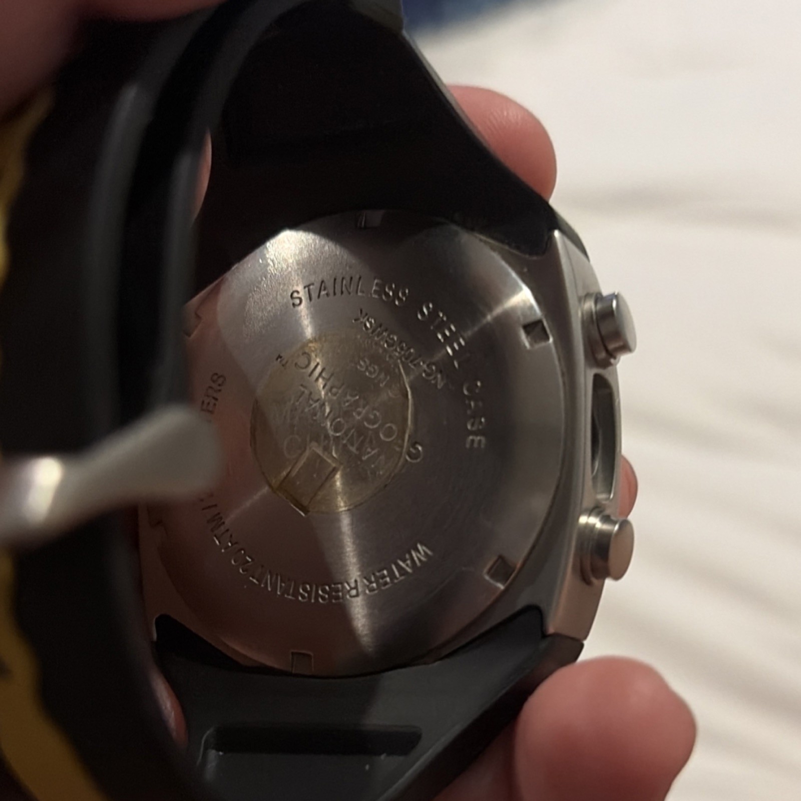 National Geographic Dive Computer Stainless Steel Case Black/Yellow Strap