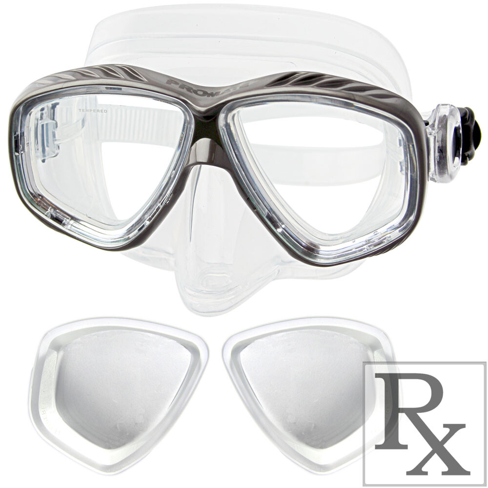 Promate Pro-Viewer RX Prescription Optical Scuba Dive Snorkel Purge Mask