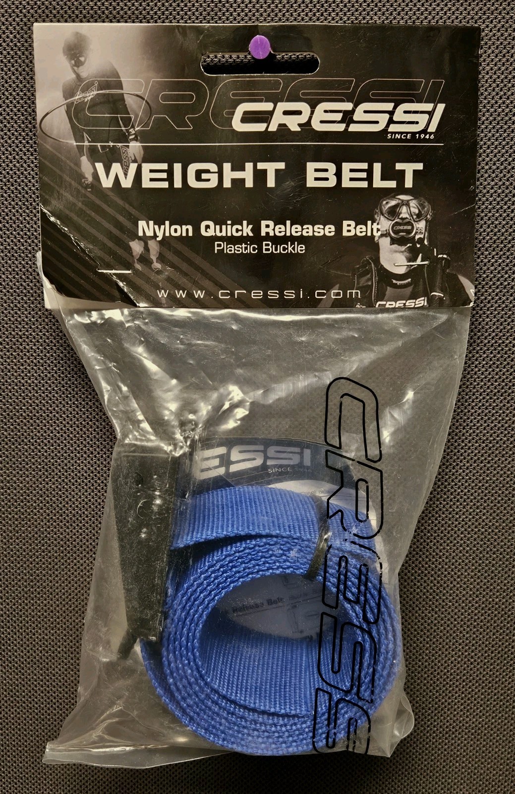 Cressi Weight Belt Nylon Quick Release Belt Plastic Buckle Dive Belt