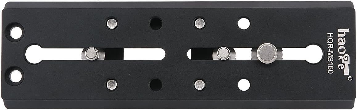 Haoge 160mm Camera Long Sliding Quick Release Plate for Sachtler 160mm, Black