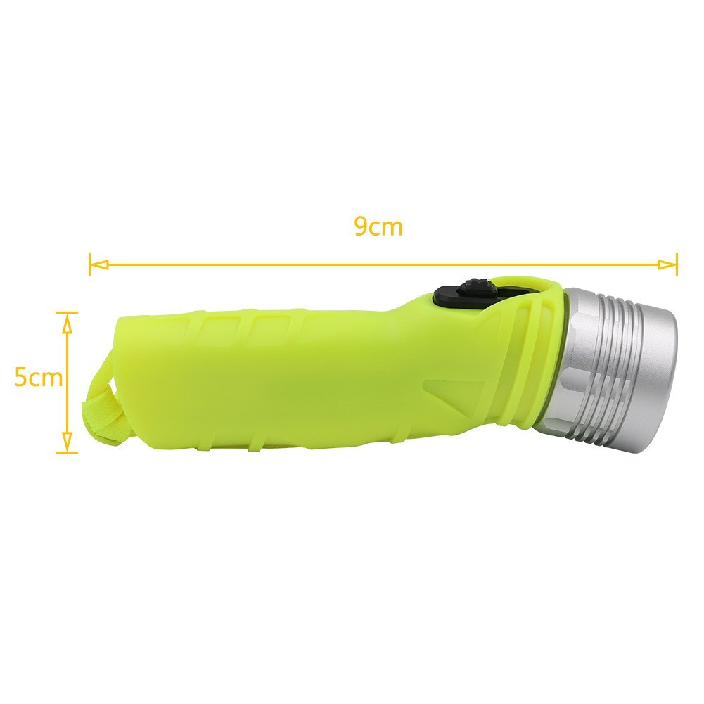 2022 New Outdoor Camping LED Diving Light Flashlight White Light 1800LM