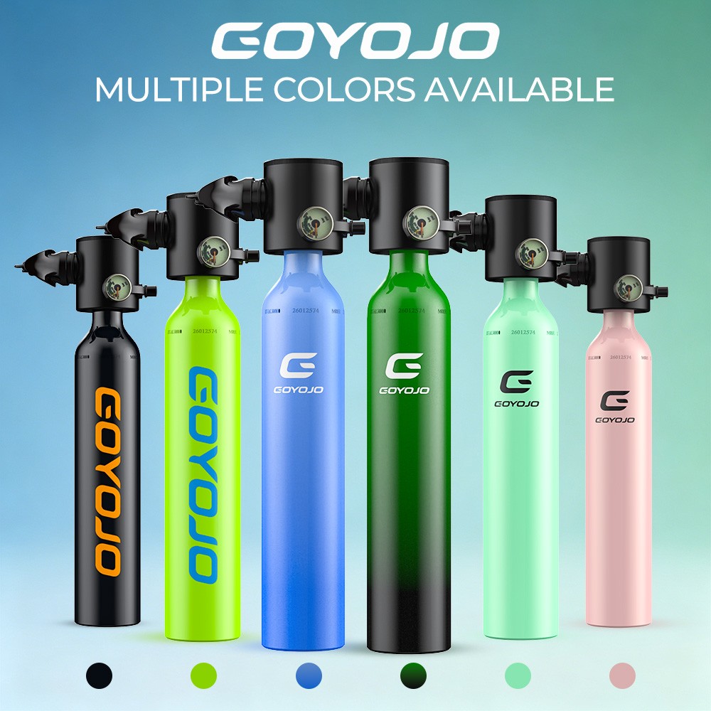 GOYOJO 0.5L Mini Scuba Diving Tank Lung Air Tank 6-12Mins 3000PSI High Pressure