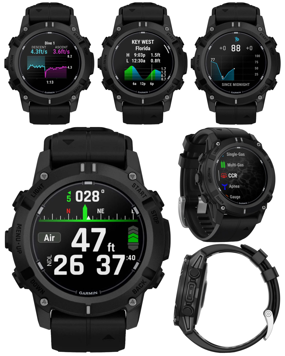 Garmin Descent G2 Watch-style Dive Computer Black/Black with Power Bank