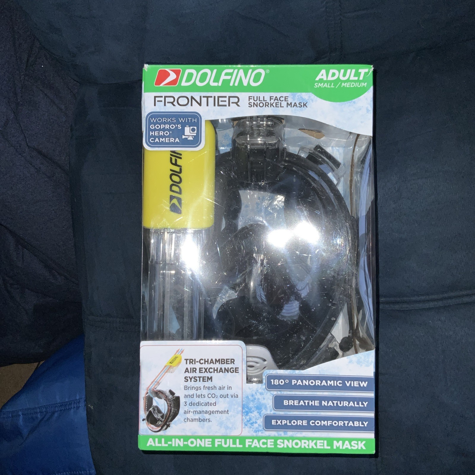 Dolfino Frontier All-in-one Full Face Snorkel Mask Adult Small/Medium