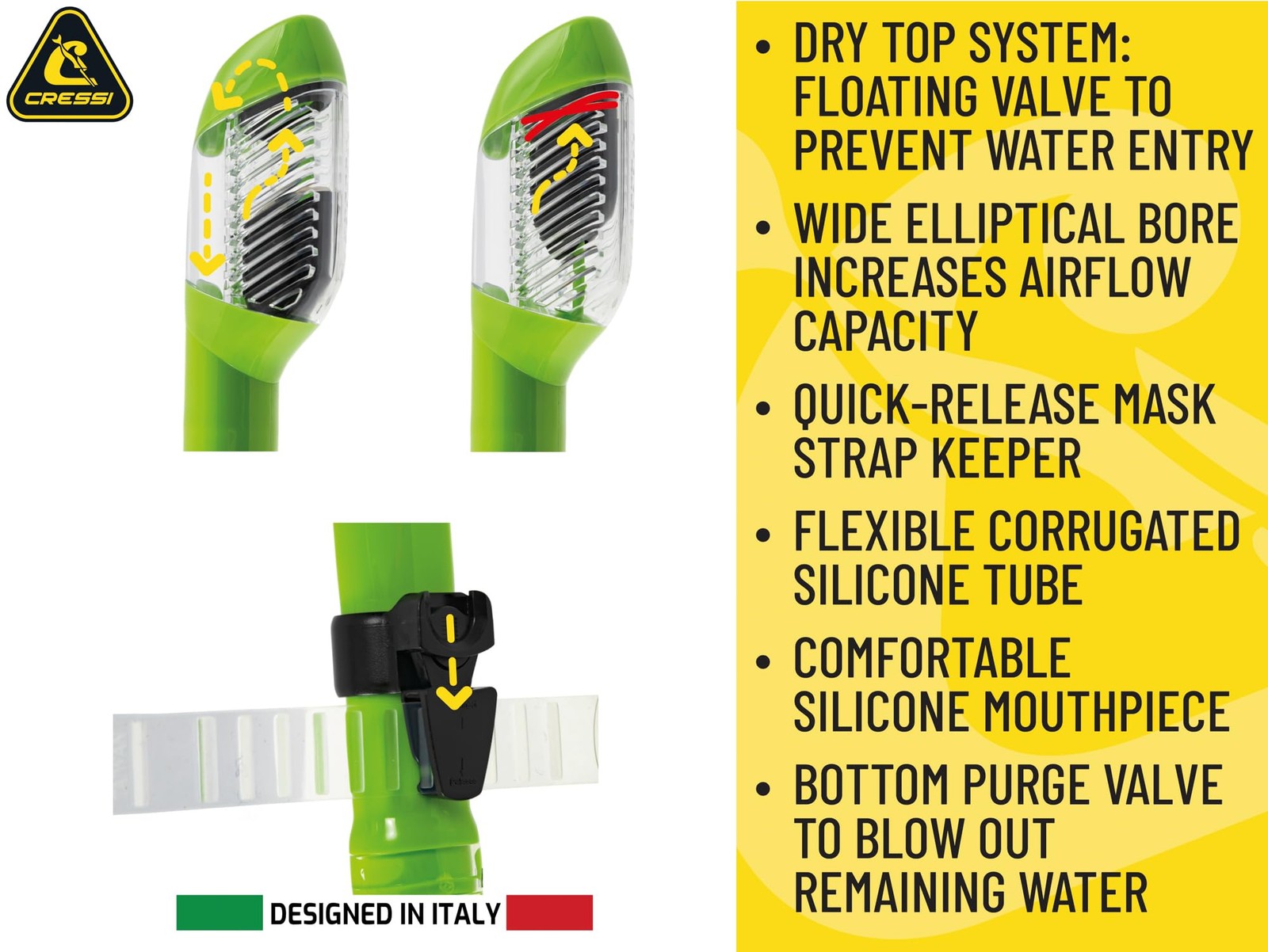Supernova Dry Dry Snorkels, Clear/Black [Duplicate]
