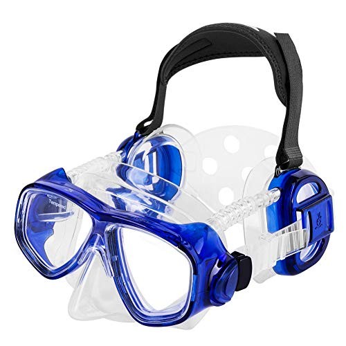 IST ME80 ProEar Pressure Equalization Mask with Watertight Ear Cups (Blue),Masks