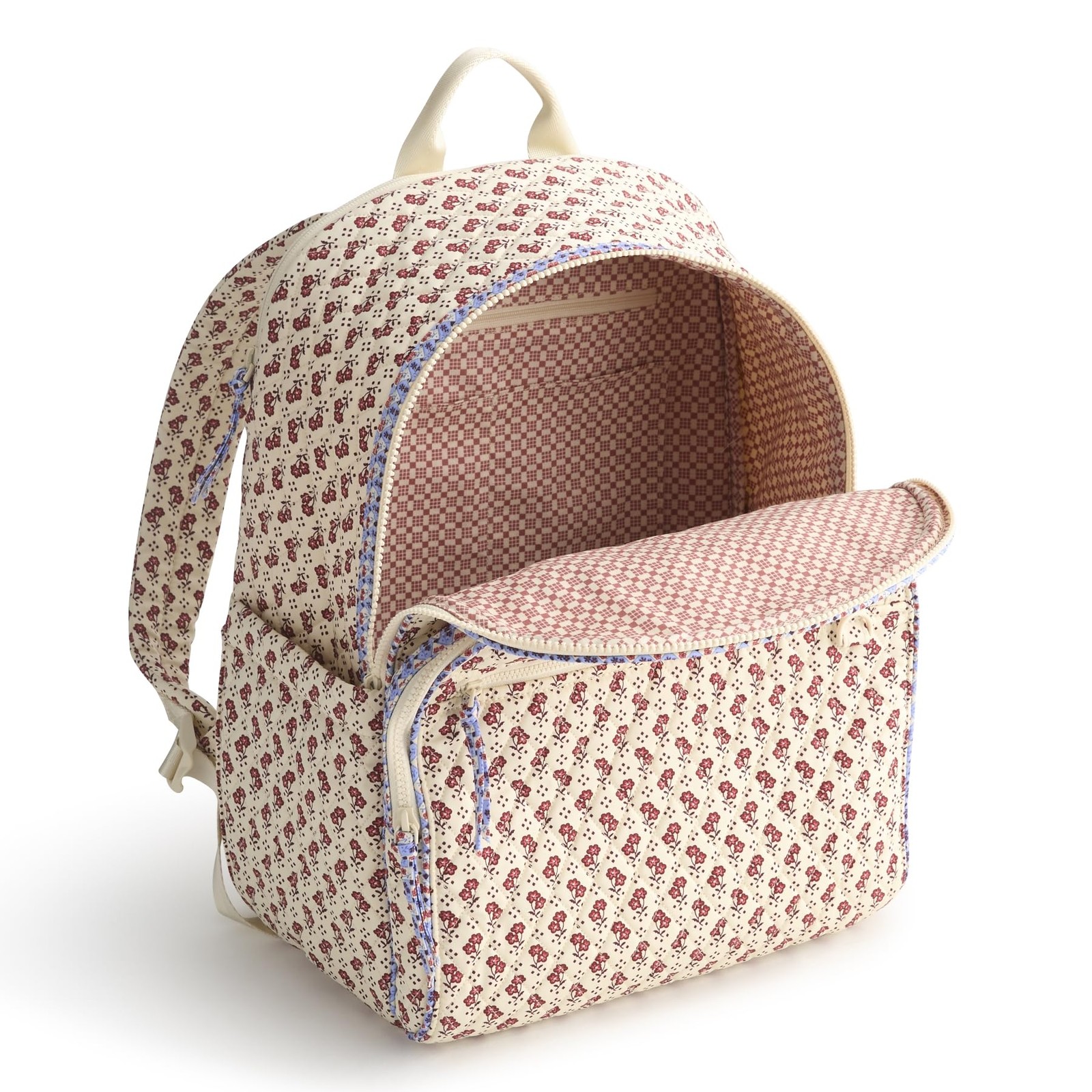 Vera Bradley Women’s Premium Cotton Bancroft Backpack, One Size, Rachel Ditsy