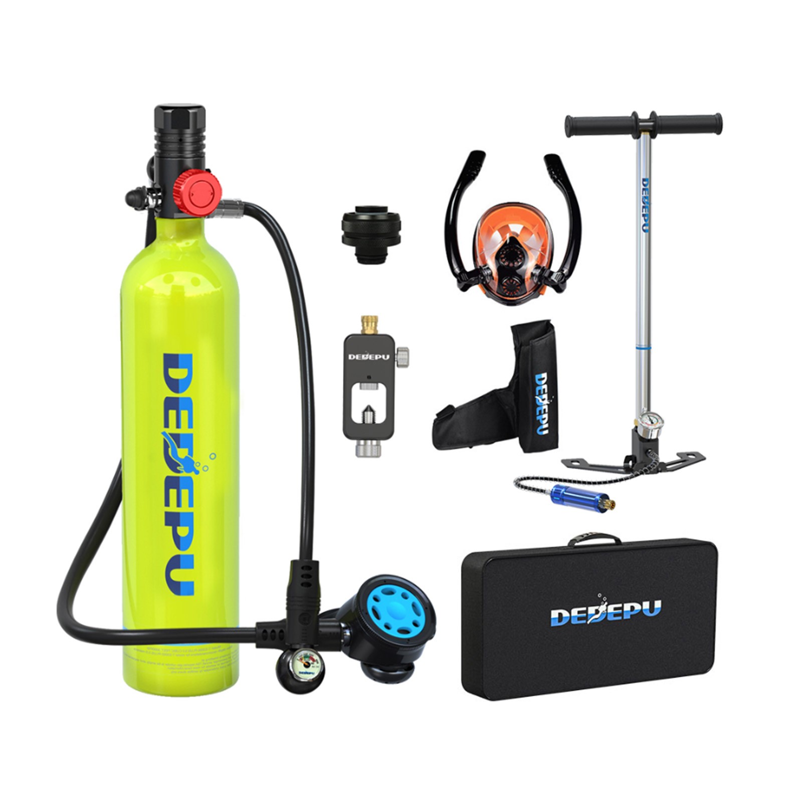 Scuba Diving Tank Set 1L Scuba Diving Tank Mini Diving Cylinder w/ Snorkel Masod