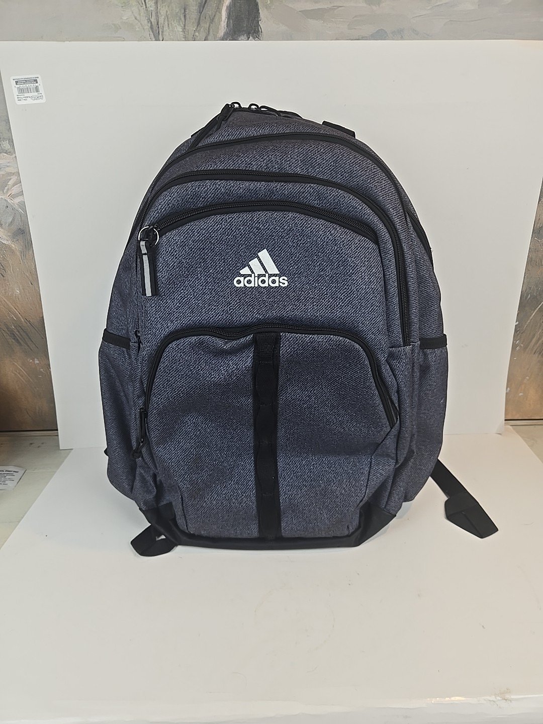 Adidas Unisex Prime Backpack, Jersey One Size, Onix Grey/Black/White.
