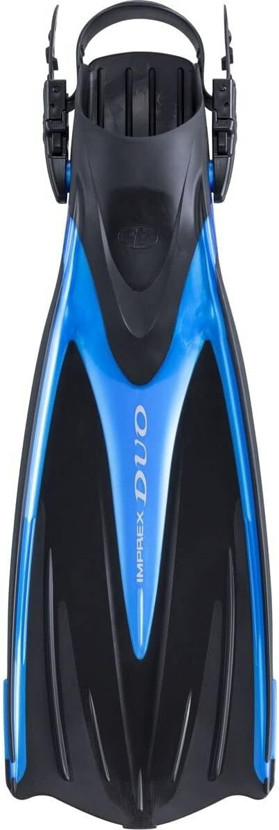 TUSA SF102M-FB Imprex Duo Open Heel Fins (SF-0102), Medium, Fishtail Blue
