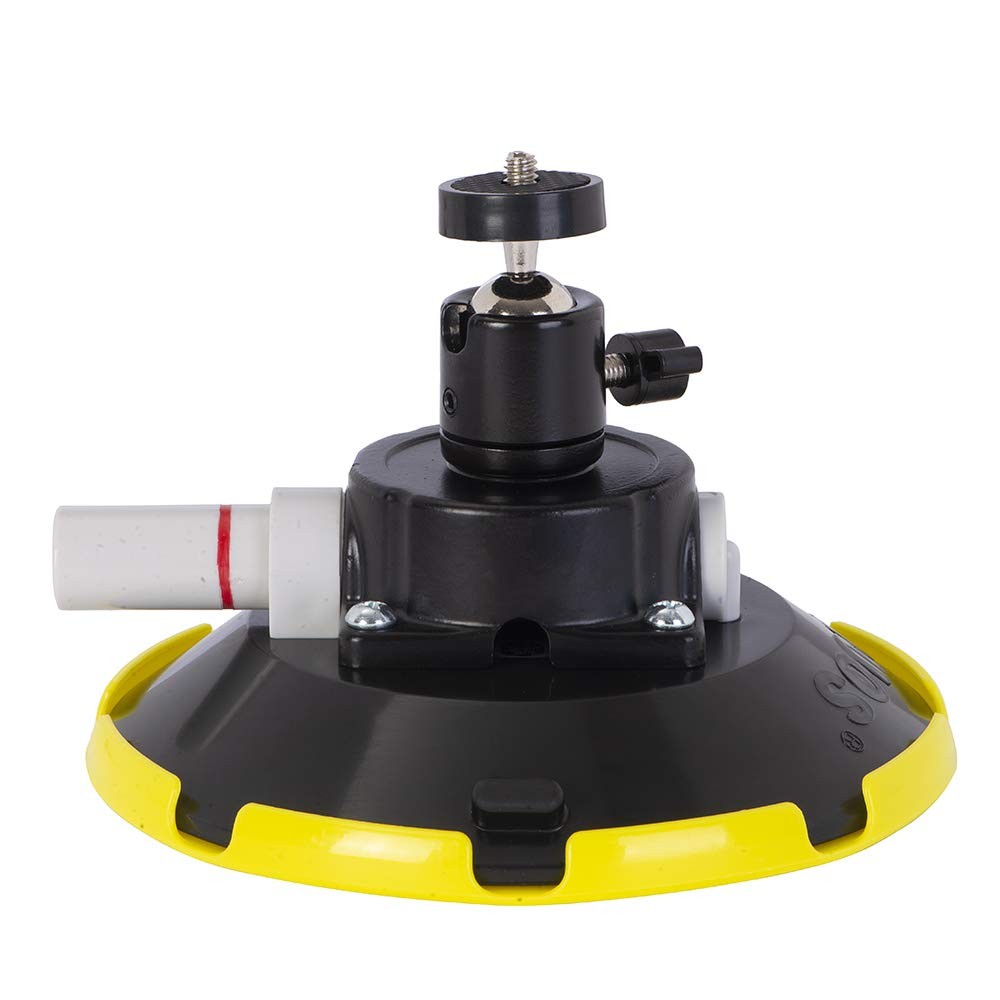 IMT 6″ Suction Cup Camera Mount with 360 Ball Head, Air Pump Vacuum 6″, black