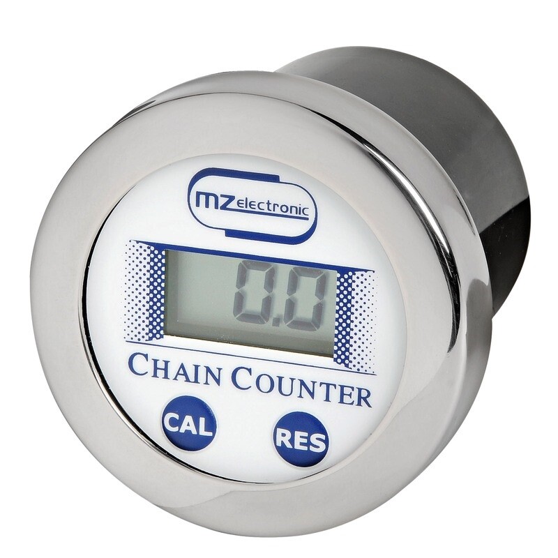 Anchor chain counter for electric winch 12V and 24V without magnet