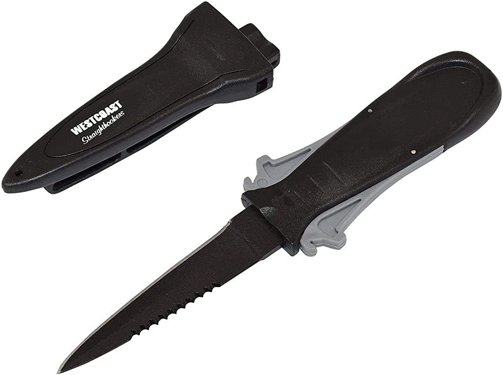 Swift Shank Stainless Steel Spearfishing Knife Compact Scuba Diving Tool