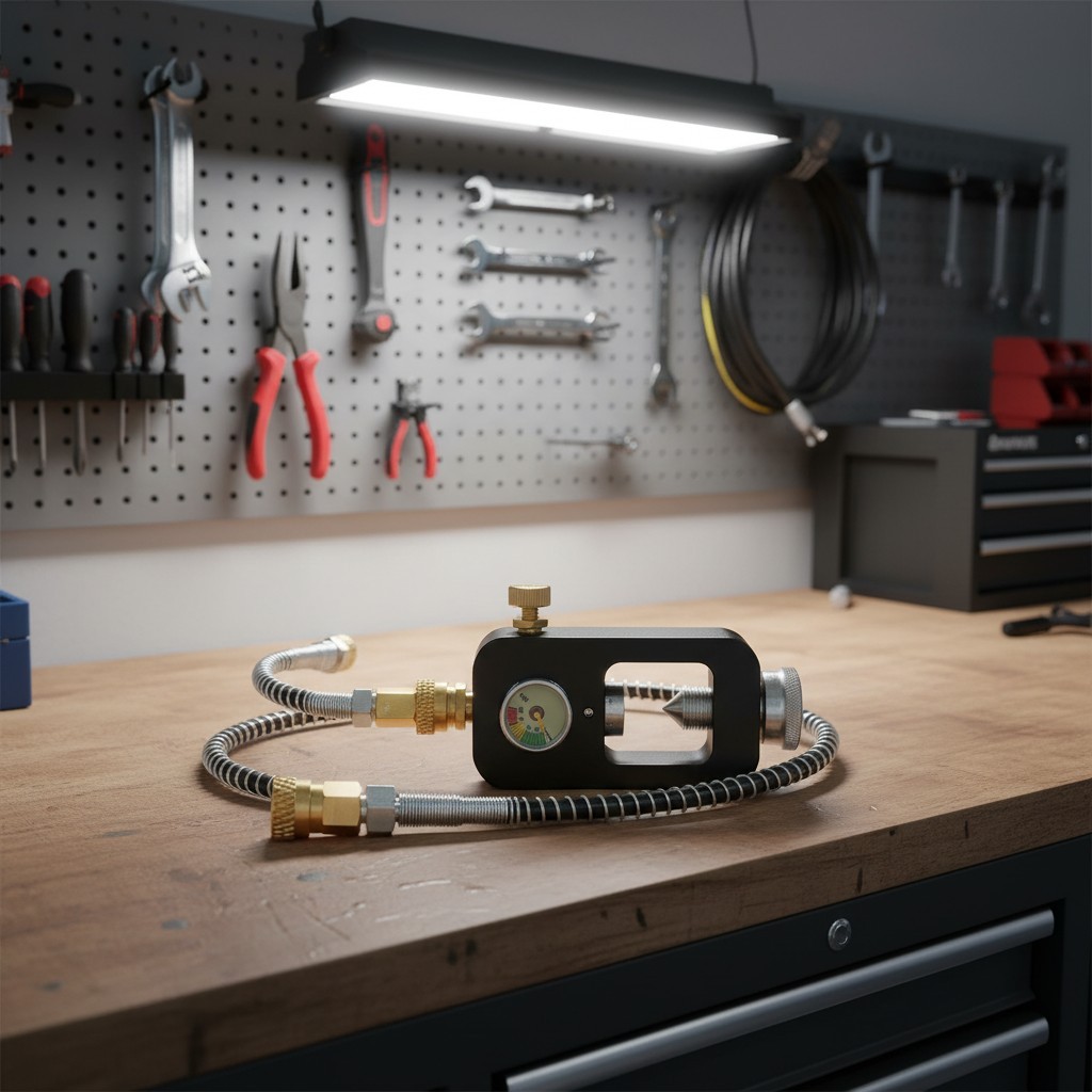 Quick-Disconnect Scuba Filler with Stainless Steel Spring Hose Protection