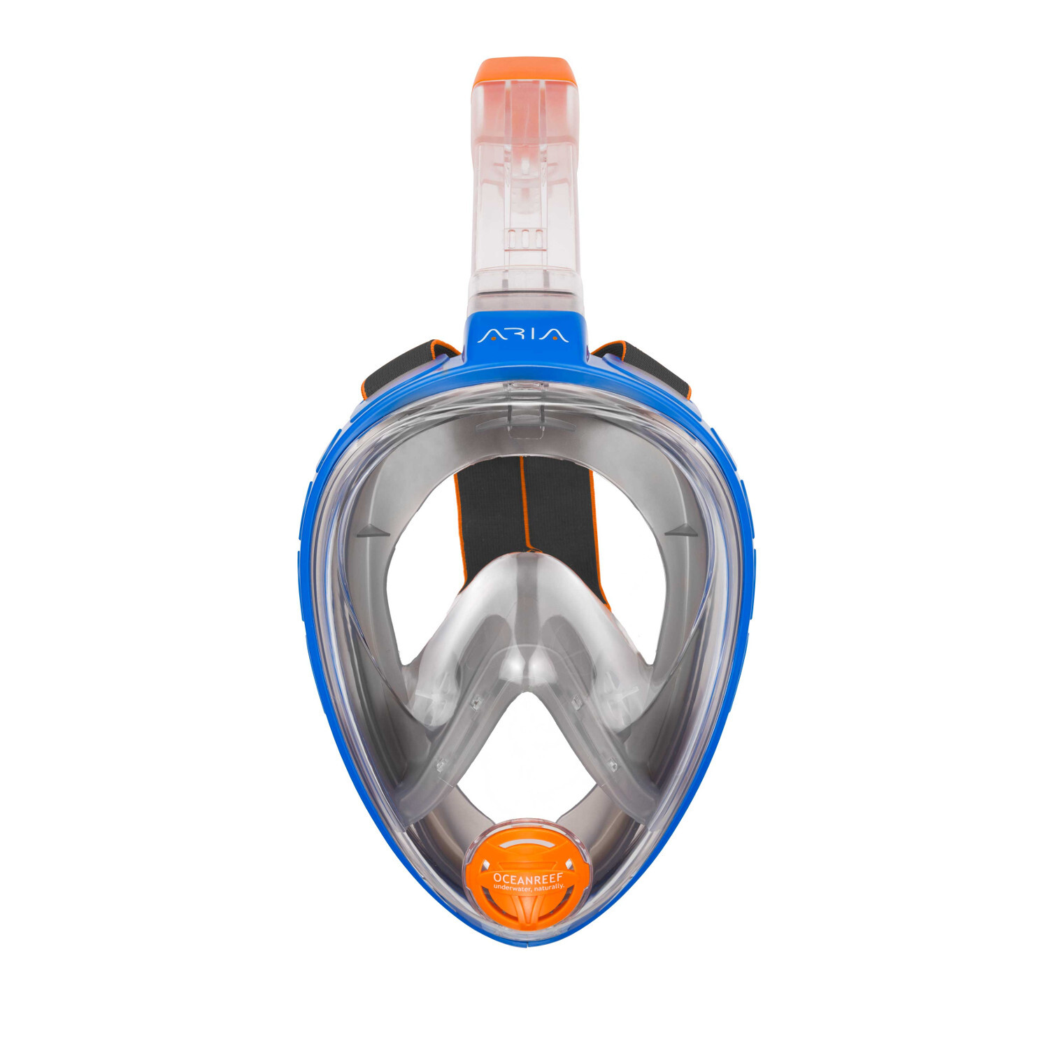 Used Ocean Reef Aria Classic Full Face Snorkel Mask – Blue /Clear, Small/Medium