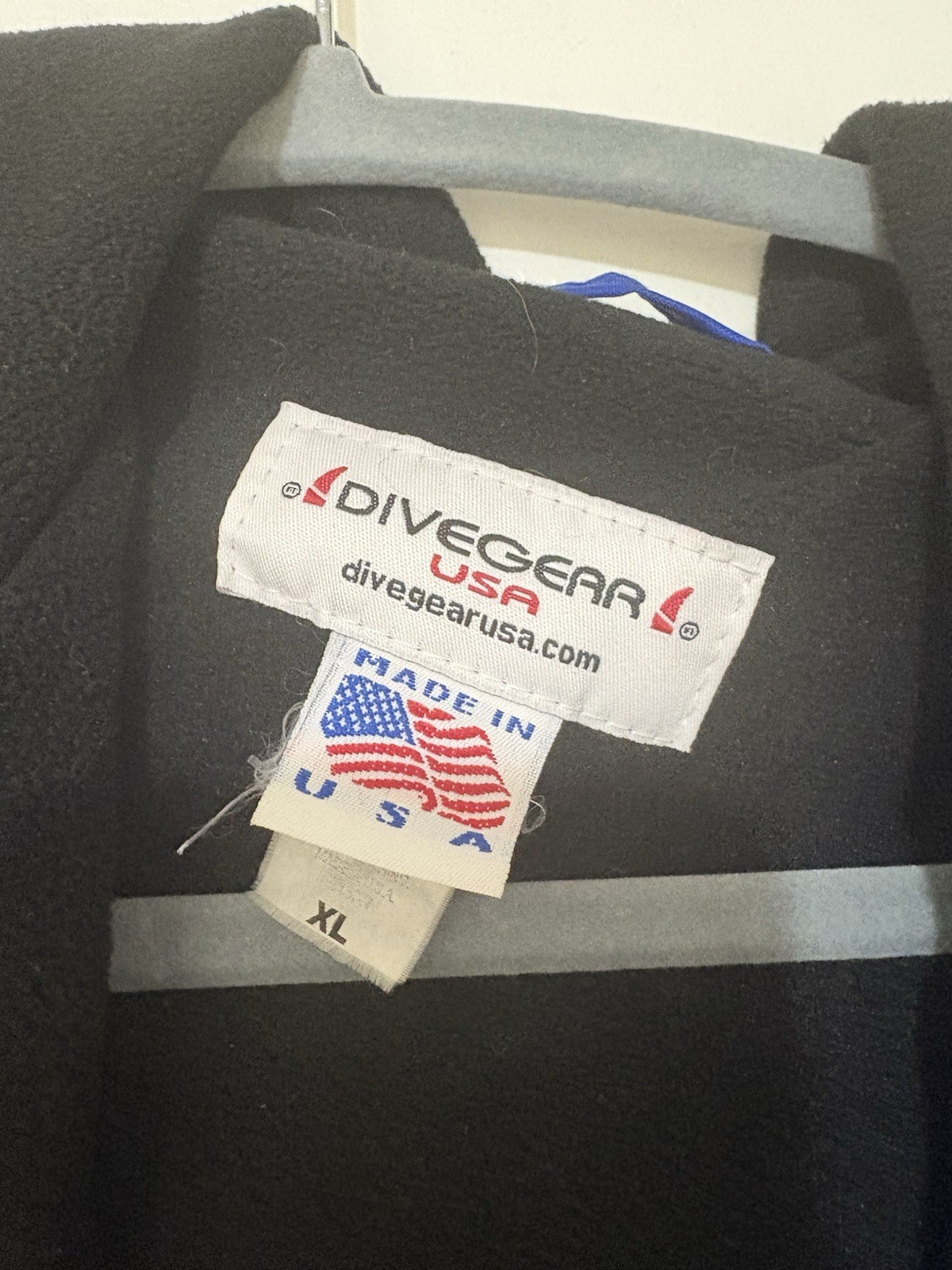 Dive Jacket DiveGear Made In USA Size XL Hooded Fleeced Lined With Pockets Blue