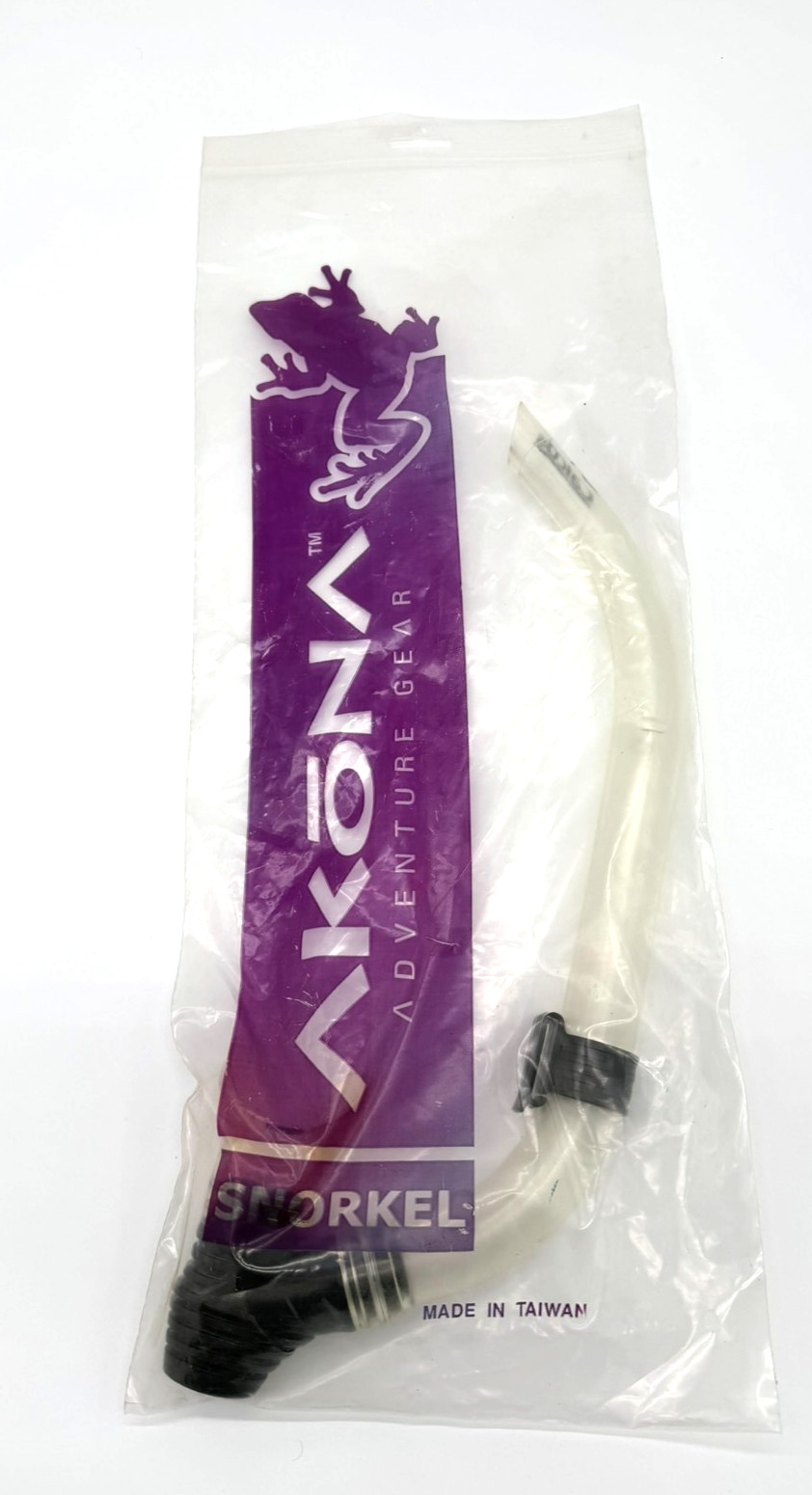 Akona Caicos Snorkel – Clear/Black – New In Original Packaging – Adventure Gear