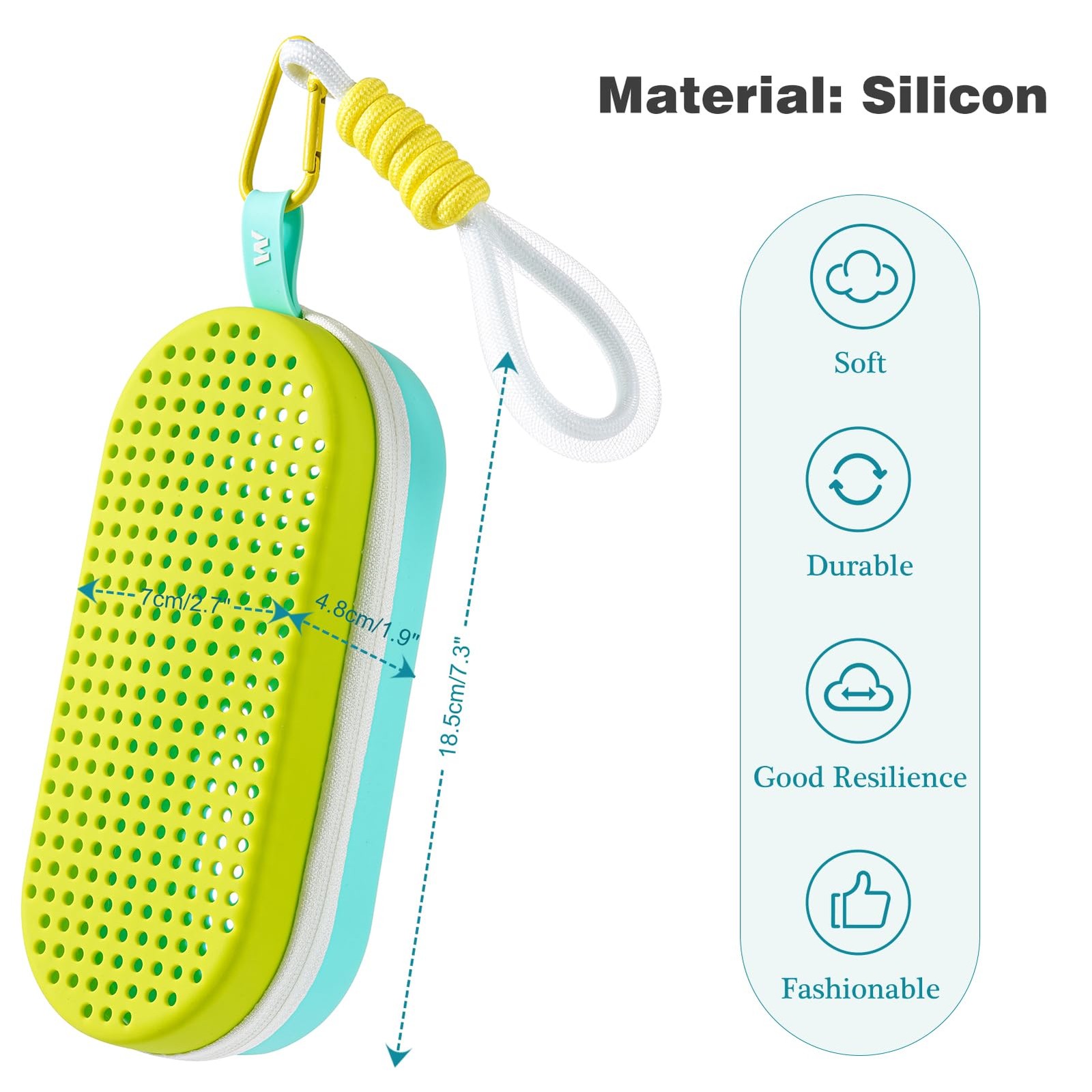 MSNATURALLY Swim Goggle Case For Swimming Goggles, Mothers Day Green and Blue