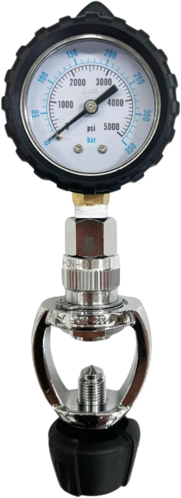 Scuba Choice Scuba Diving Yoke Tank Pressure Checker 5000 PSI 350 BAR – Accurate