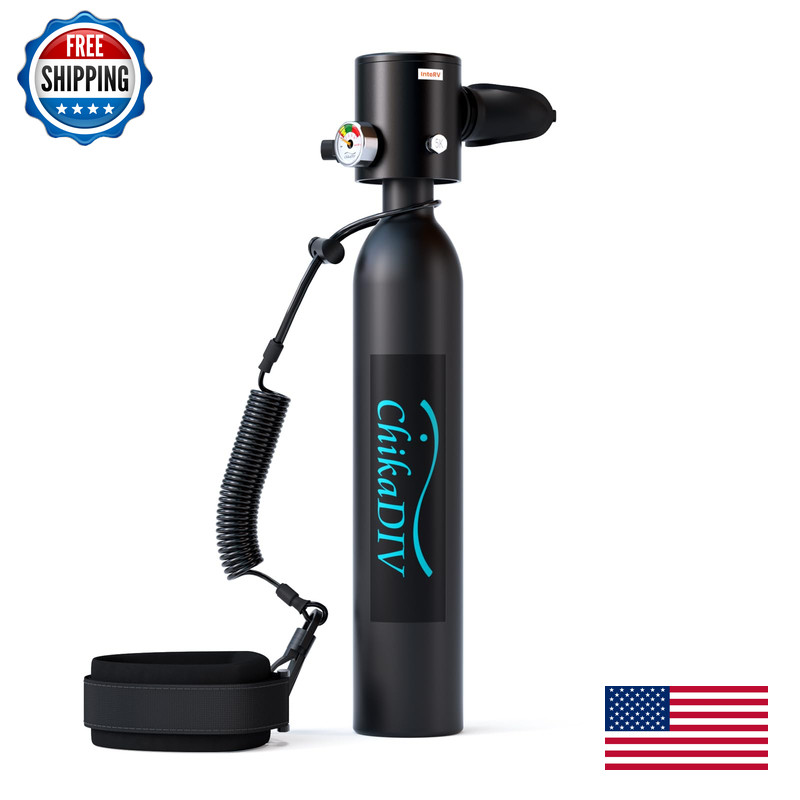 Chikadiv Mini Scuba Tank 0.5L Portable Diving Tank Up To 10 Minutes Pony Bottle
