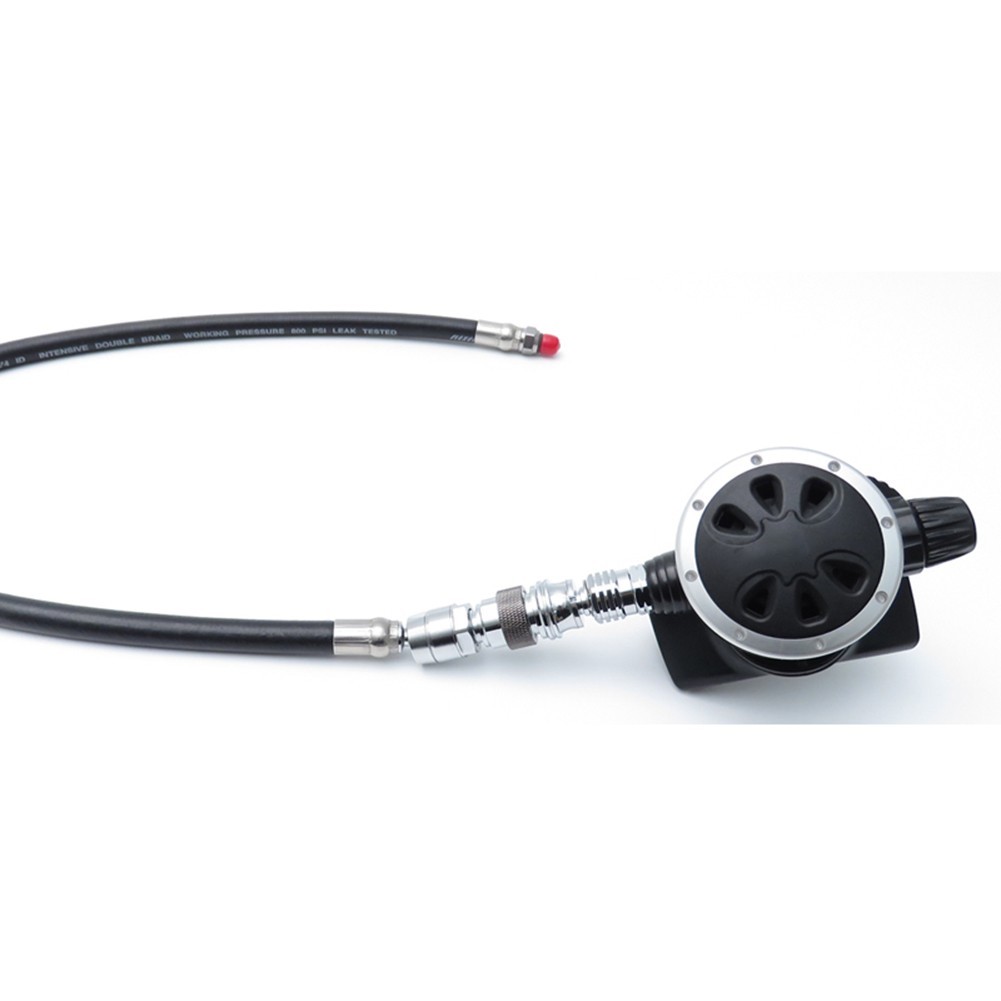 Full Face Diving Regulator with Self Locking Quick Connect Functionality