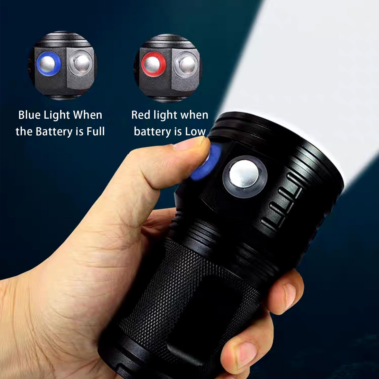 Diving Flashlight, 18000 Lumen IPX8 Waterproof Scuba Dive Light 100M LED Torc…