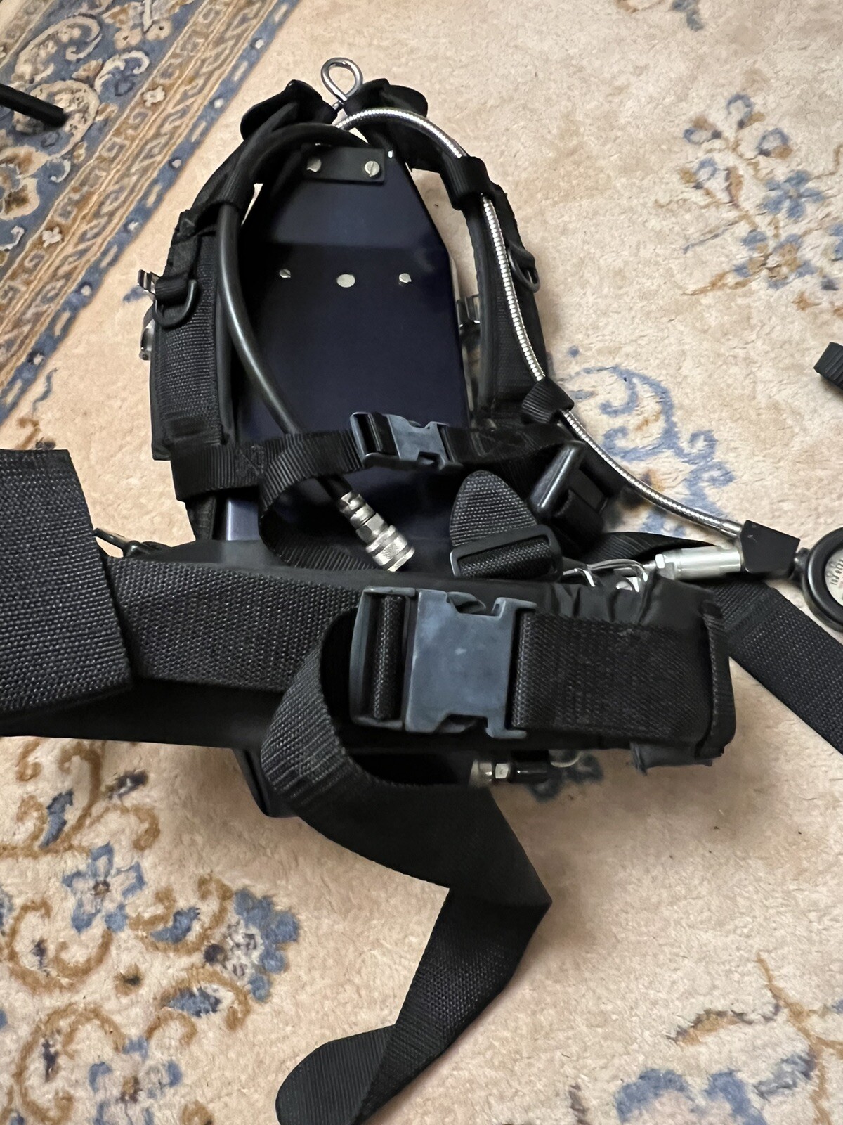 Vtg North Self-Contained Breathing Apparatus Scuba Gear Metal Backplate Harness