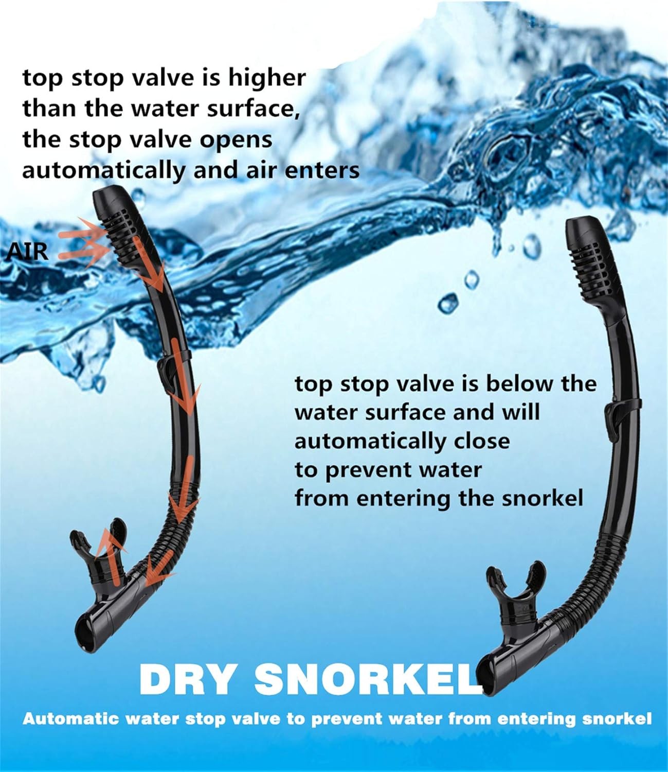 Snorkel mask Snorkeling Set for Adults 6115Black+yellow（2 set）