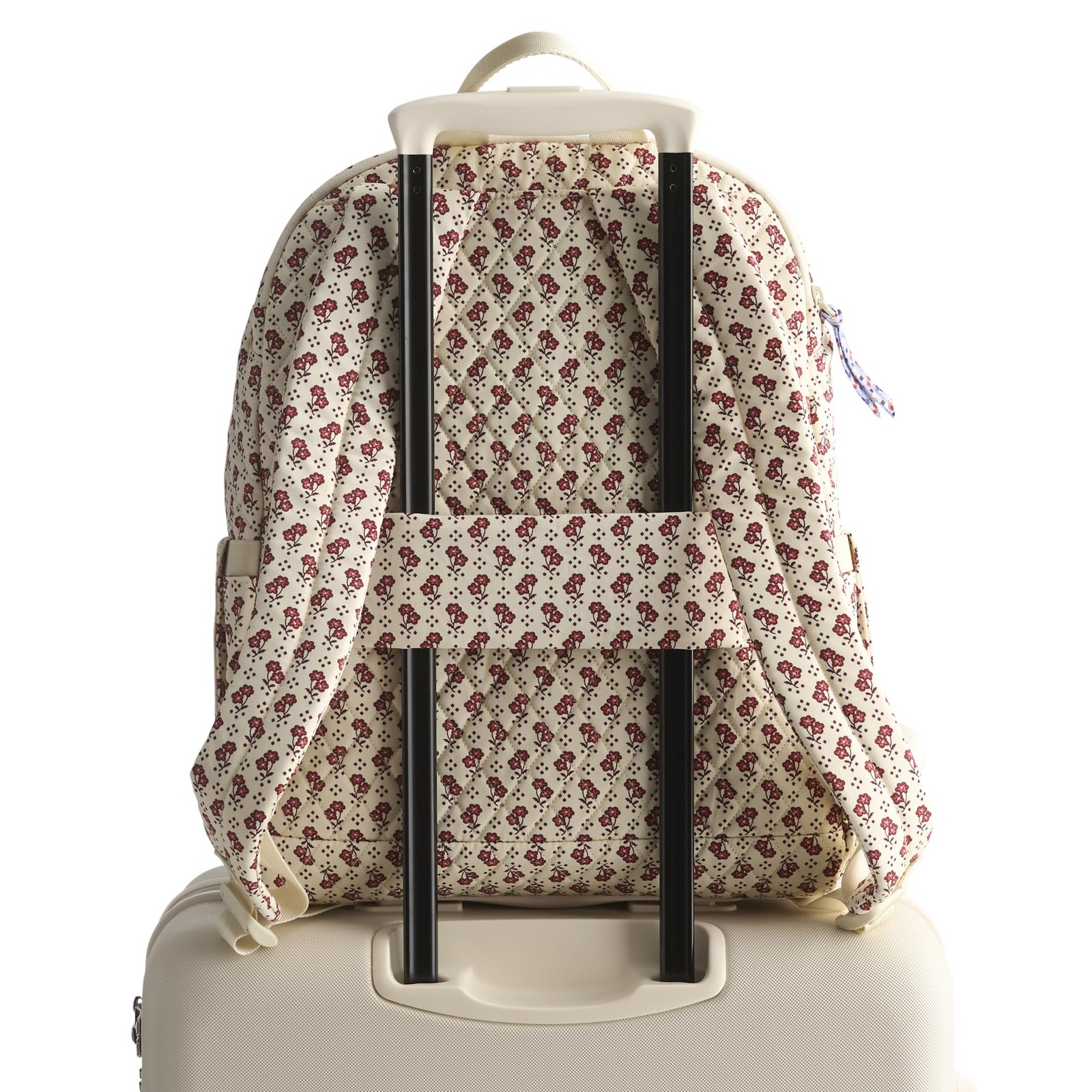 Vera Bradley Women’s Premium Cotton Bancroft Backpack, One Size, Rachel Ditsy