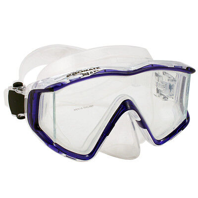 NEW Promate Panoramic Tri-View Mask Scuba Dive Mask Snorkeling Mask Gear