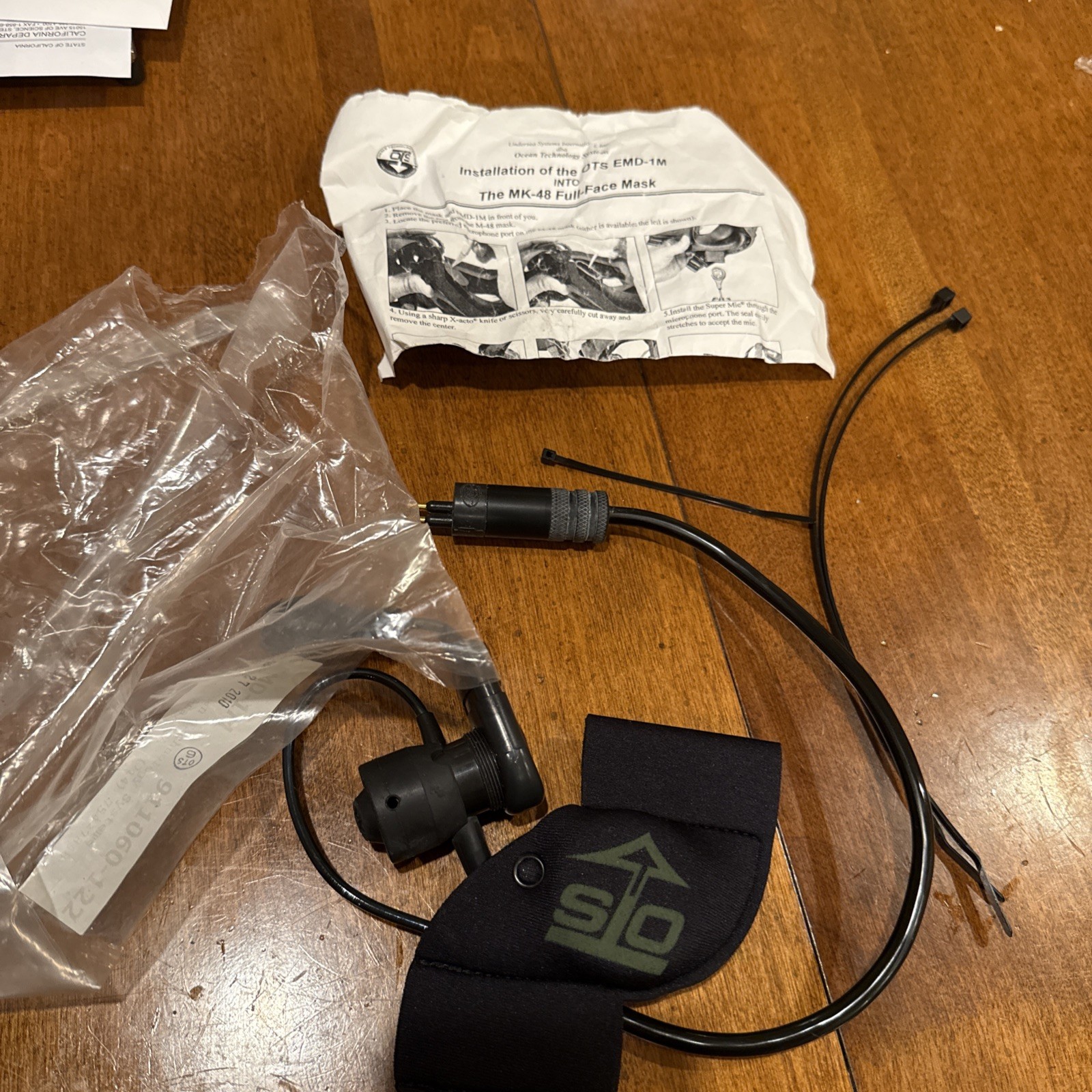 OTS EMD-1M Earphone/Microphone Assembly for Kirby Morgan M-48 Full Face Mask