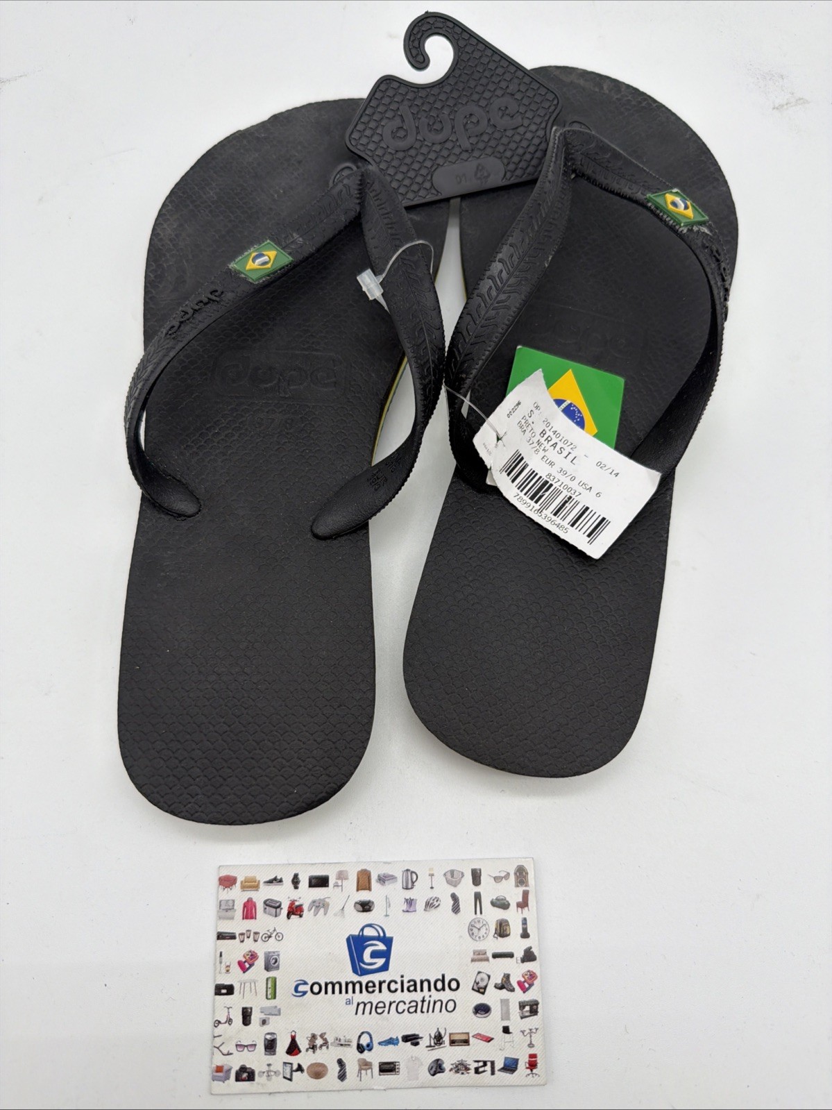 DUPE’ FLIP FLOPS SLIPPER STYLE BLACK BRAZIL BRAZIL EU 39/40 BRA 37/38