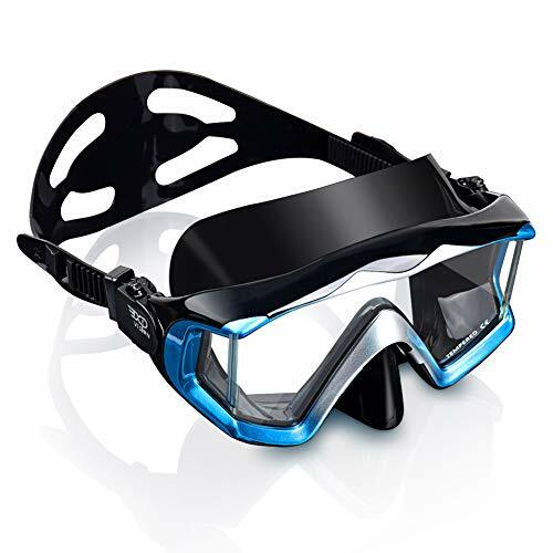 EXP VISION Adult 3 Panoramic View Anti Fog Diving Mask,Tempered Glass Lens Scuba