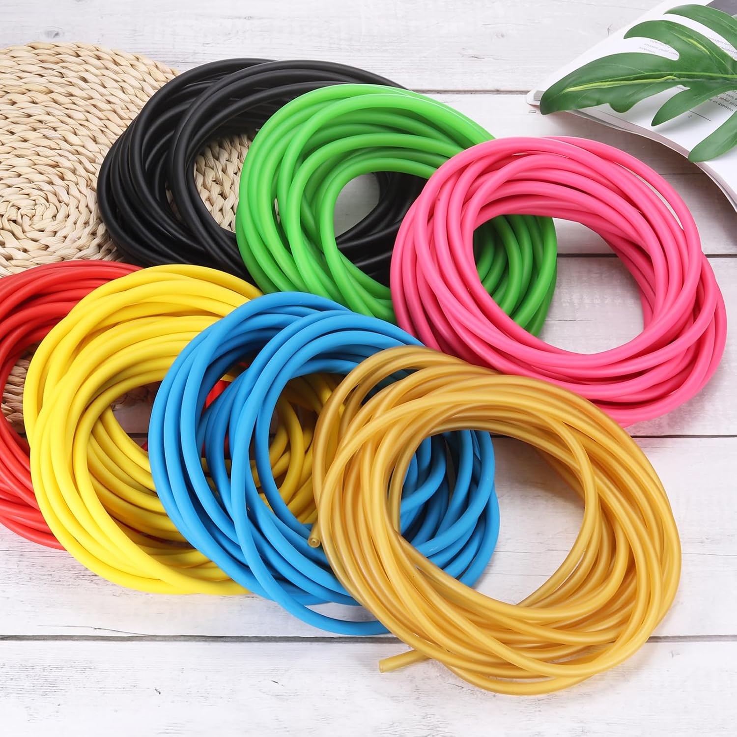 PATIKIL 26 Ft(8M) Fluorescent Green Latex 4mm ID x 7mm OD,