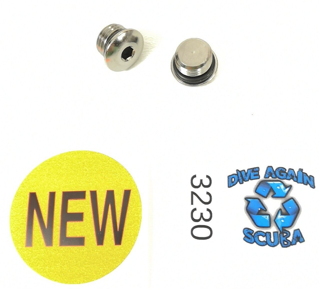 2x NEW 7/16″ 1st Stage Regulator High Pressure HP Port Plug Scuba Dive #3230