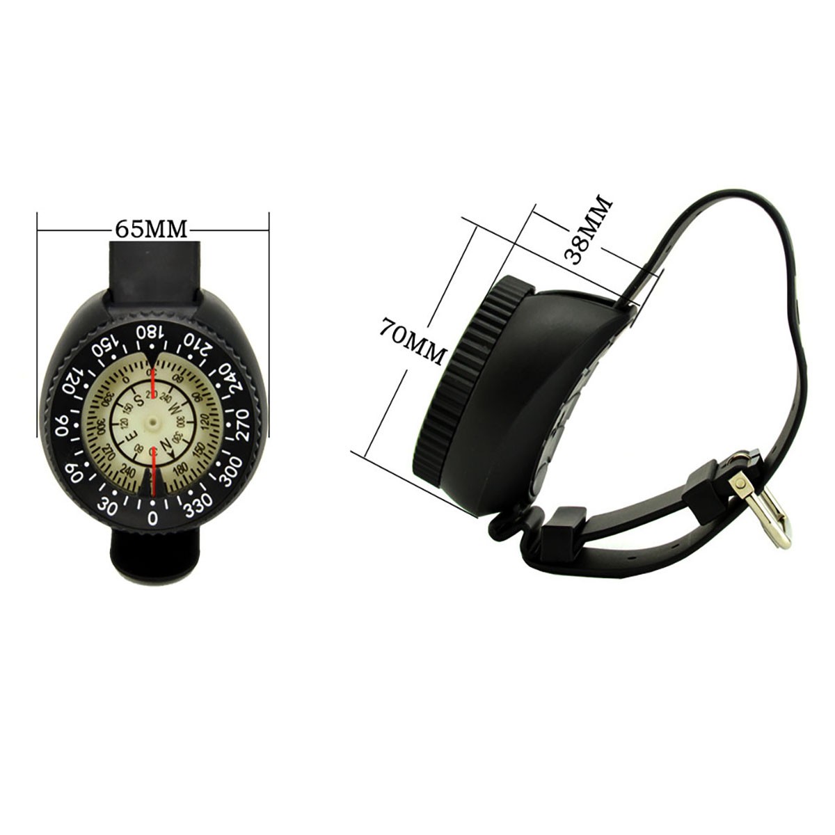 Waterproof Scuba Compass Wrist Console Navigation Gauge Dive Diving Accessories