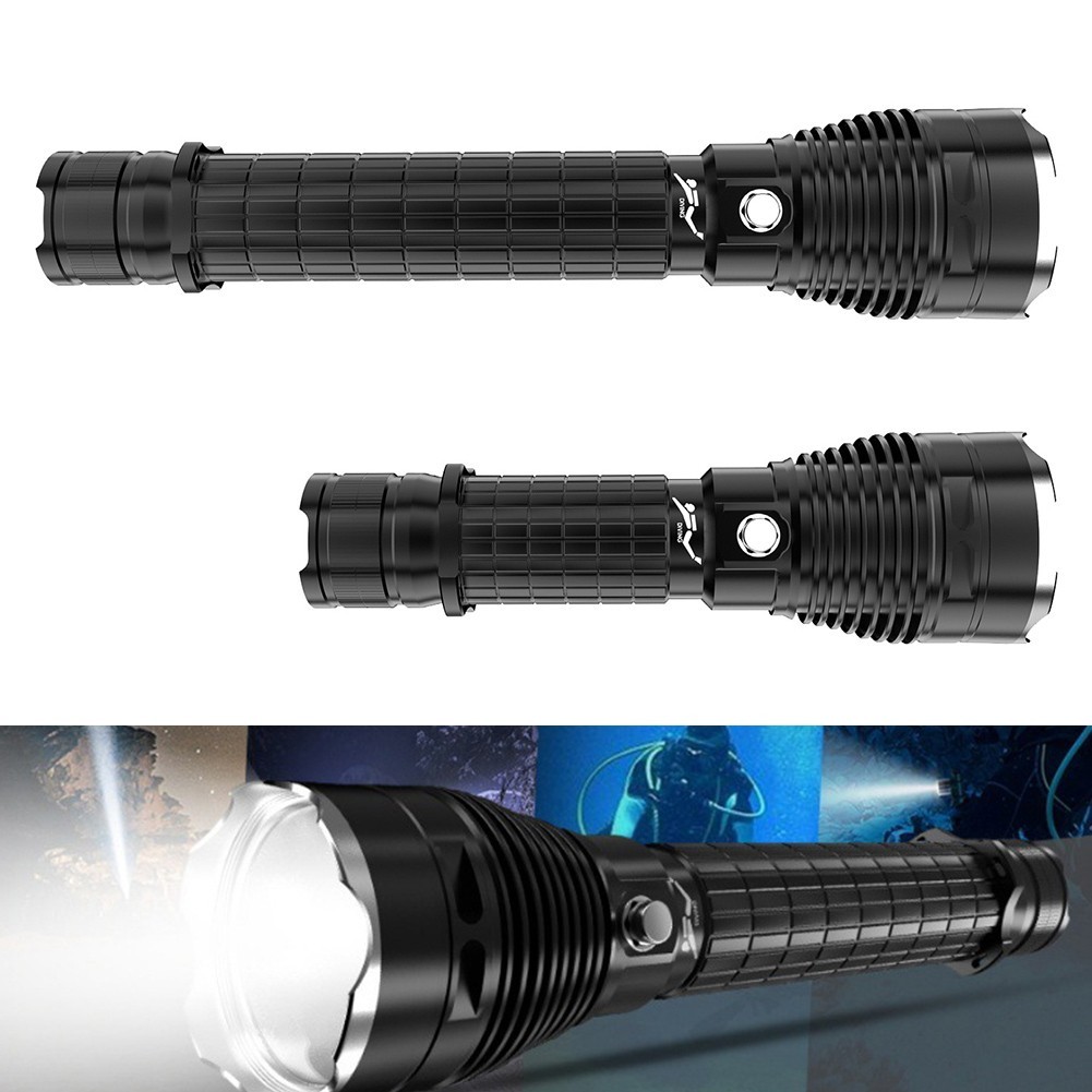Scube Diving Flashlight P70-LED Light Waterproof Underwater Outdoor USB Torch