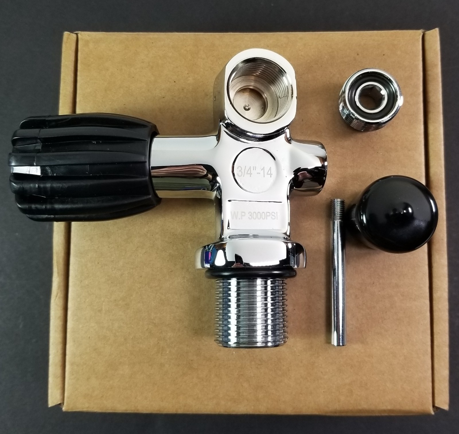 DDEEP Scuba Diving 3000 PSI 230 Bar Pro Tank Valve Convertible DIN / Yoke 3/4″