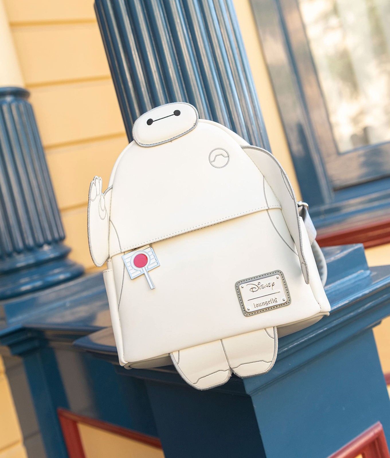 Loungefly Disney Glow in the Dark Talking Baymax Backpack One Size, Multicolor