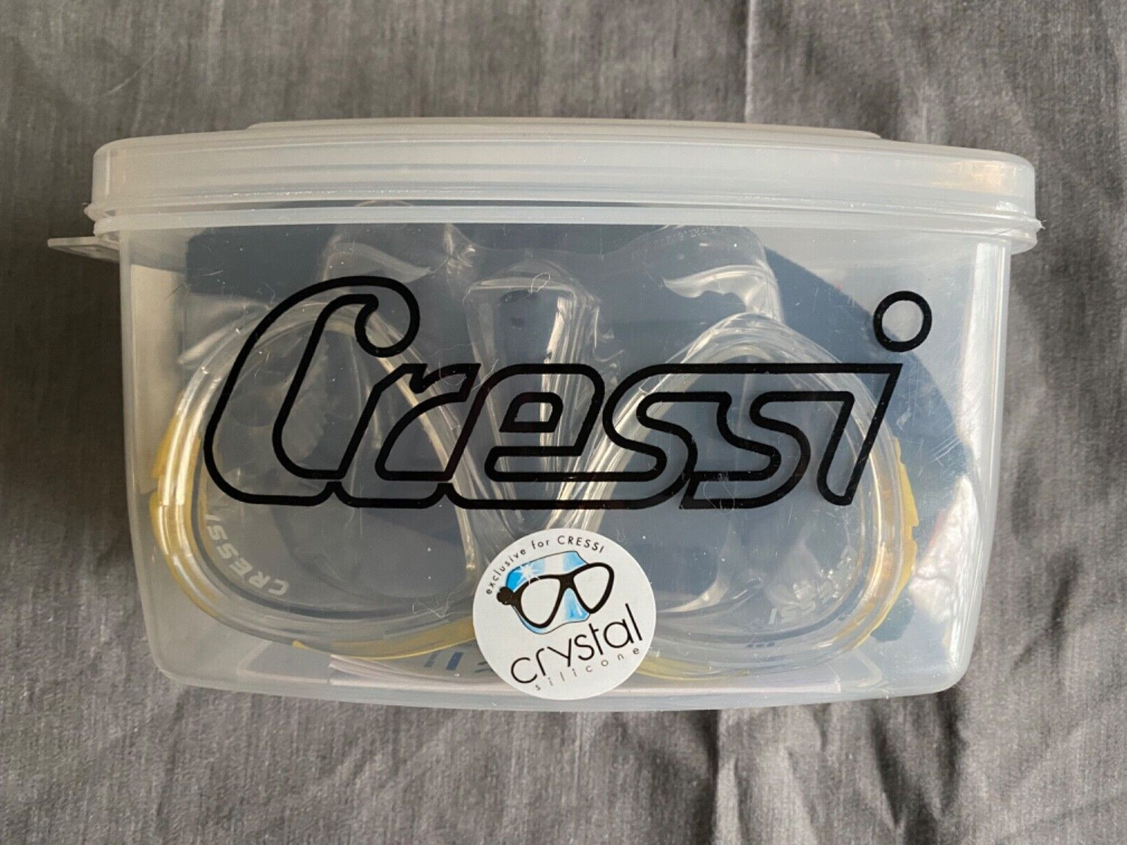 Cressi Eyes Evolution Crystal Mask Sub Made in Italy With Case