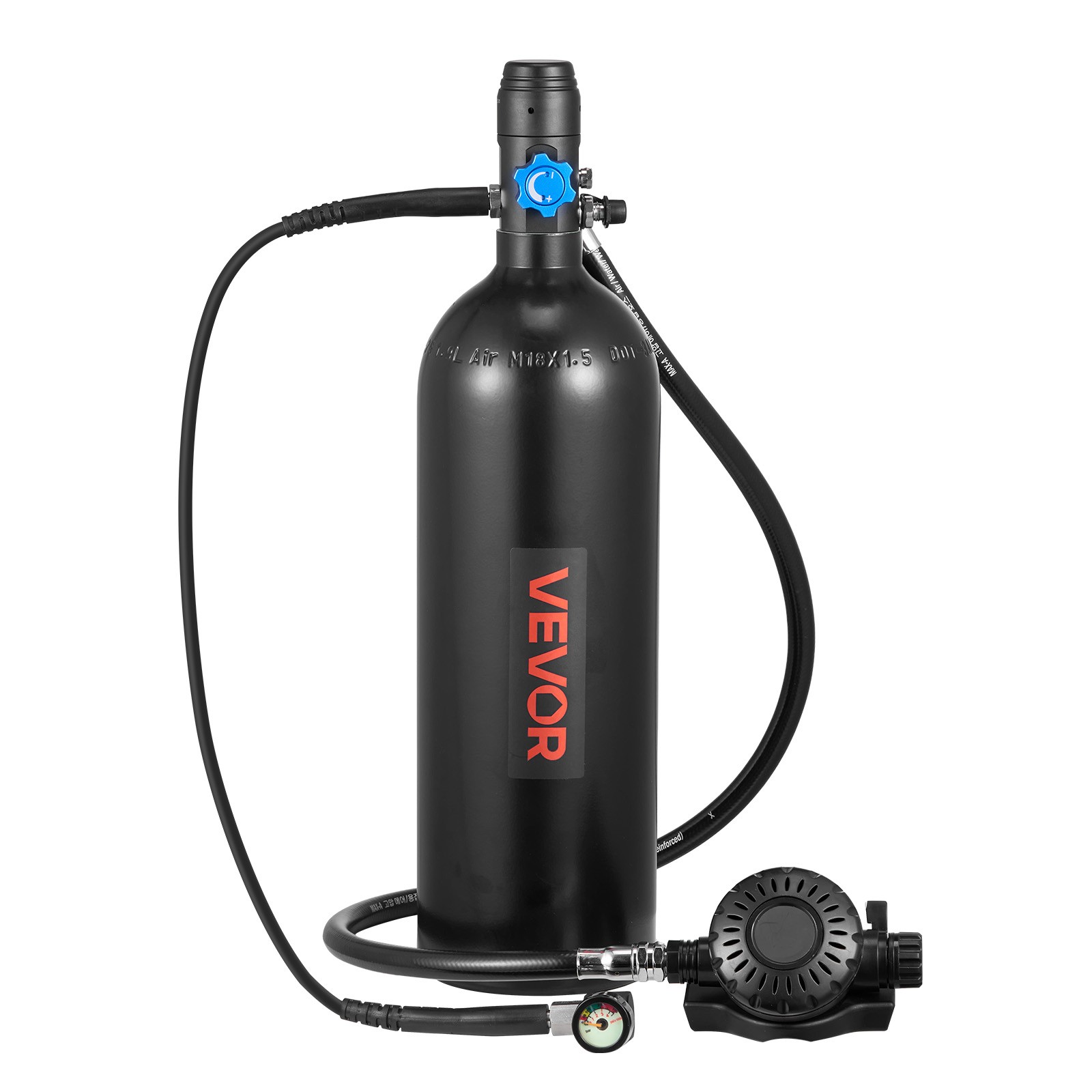 VEVOR Mini Scuba Tank 1.9L Portable Diving Lung Tank with Backpack Case 30-35min