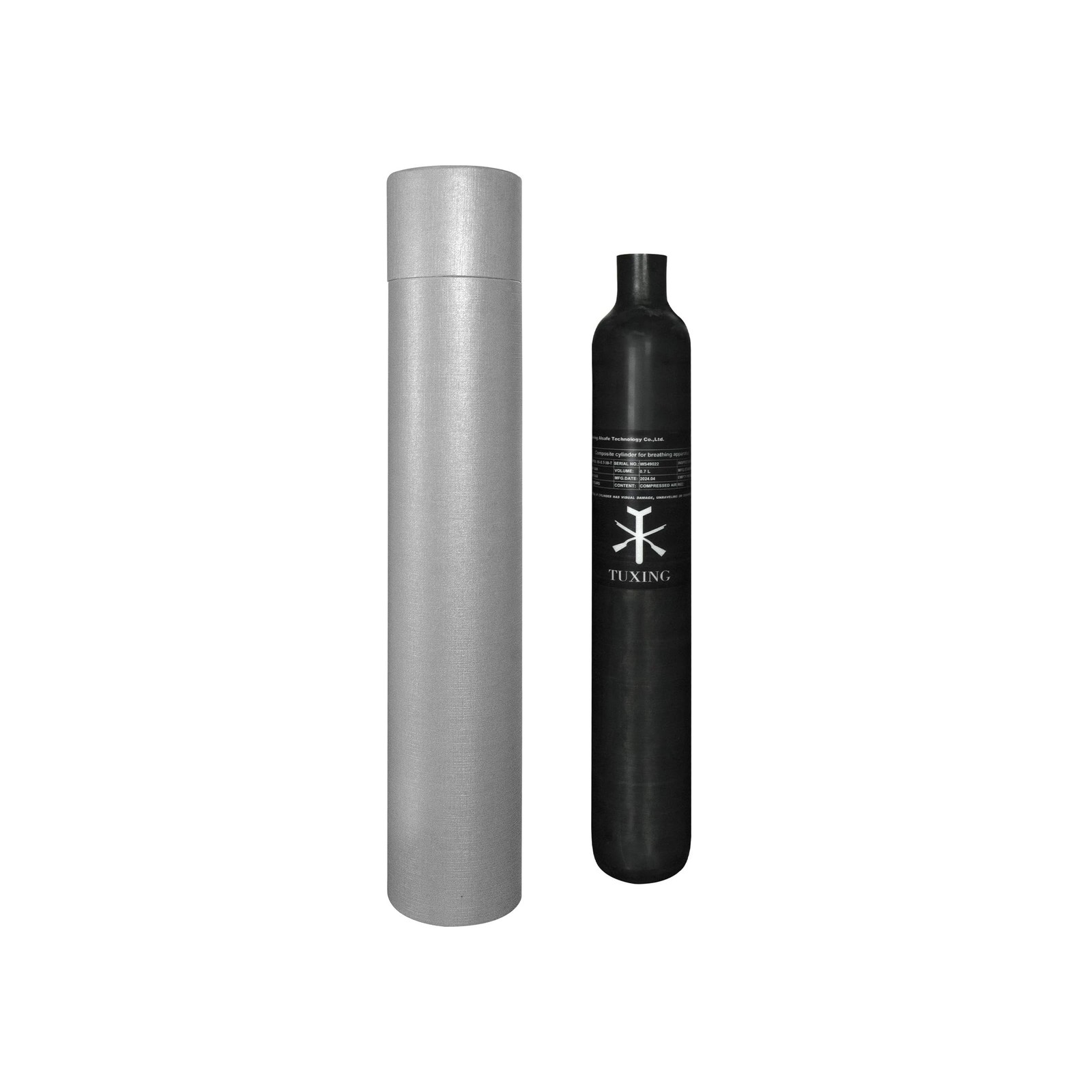 TUXING 4500Psi Pcp Air Tank 0.7L 42Cu in 700cc Carbon Fiber HPA Tank,Gas Cyli…
