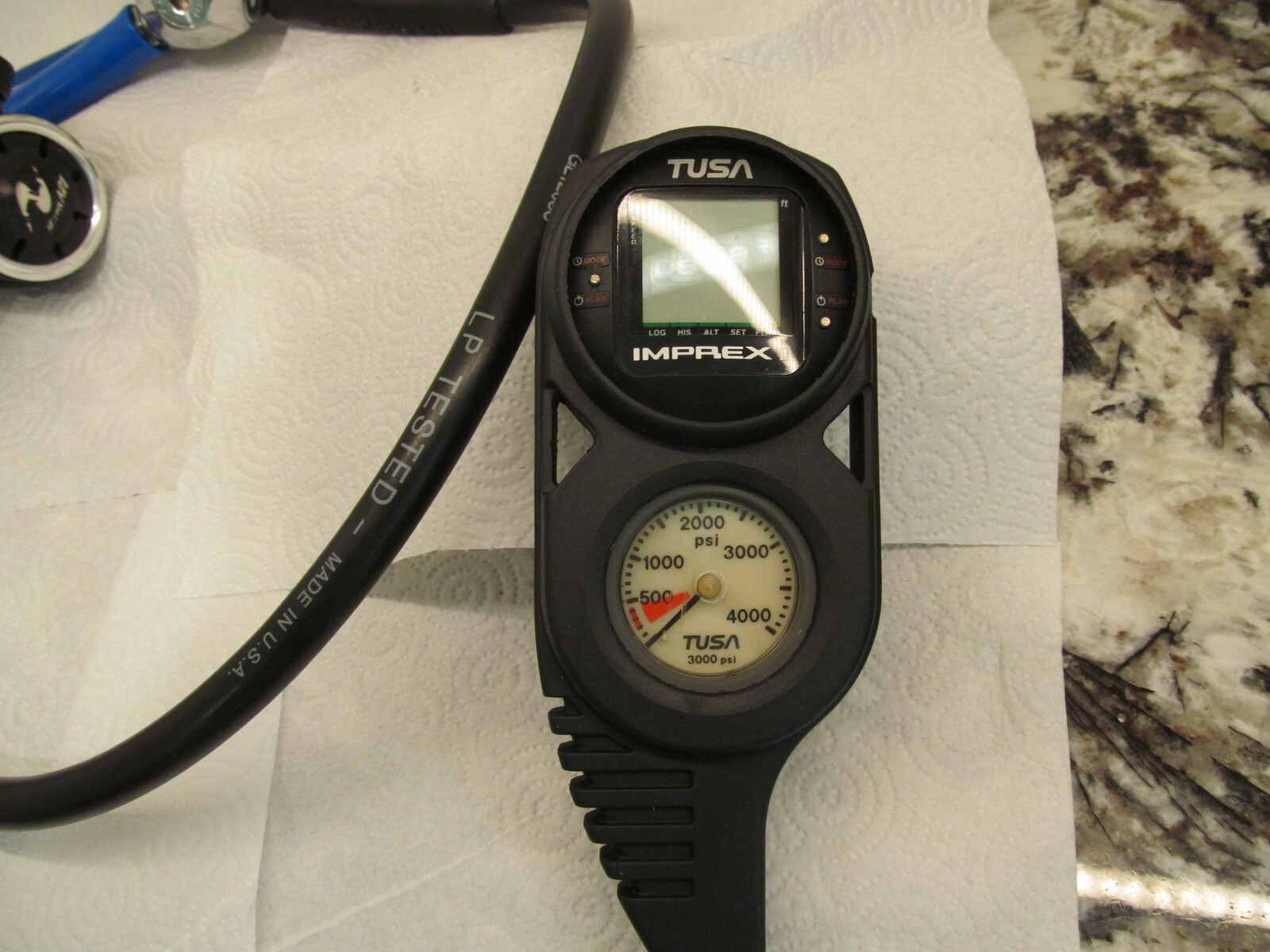Tusa Imprex II IQ-400, 3000 PSI Gauge, Compass, Aqua Lung Micra Adj Regulator